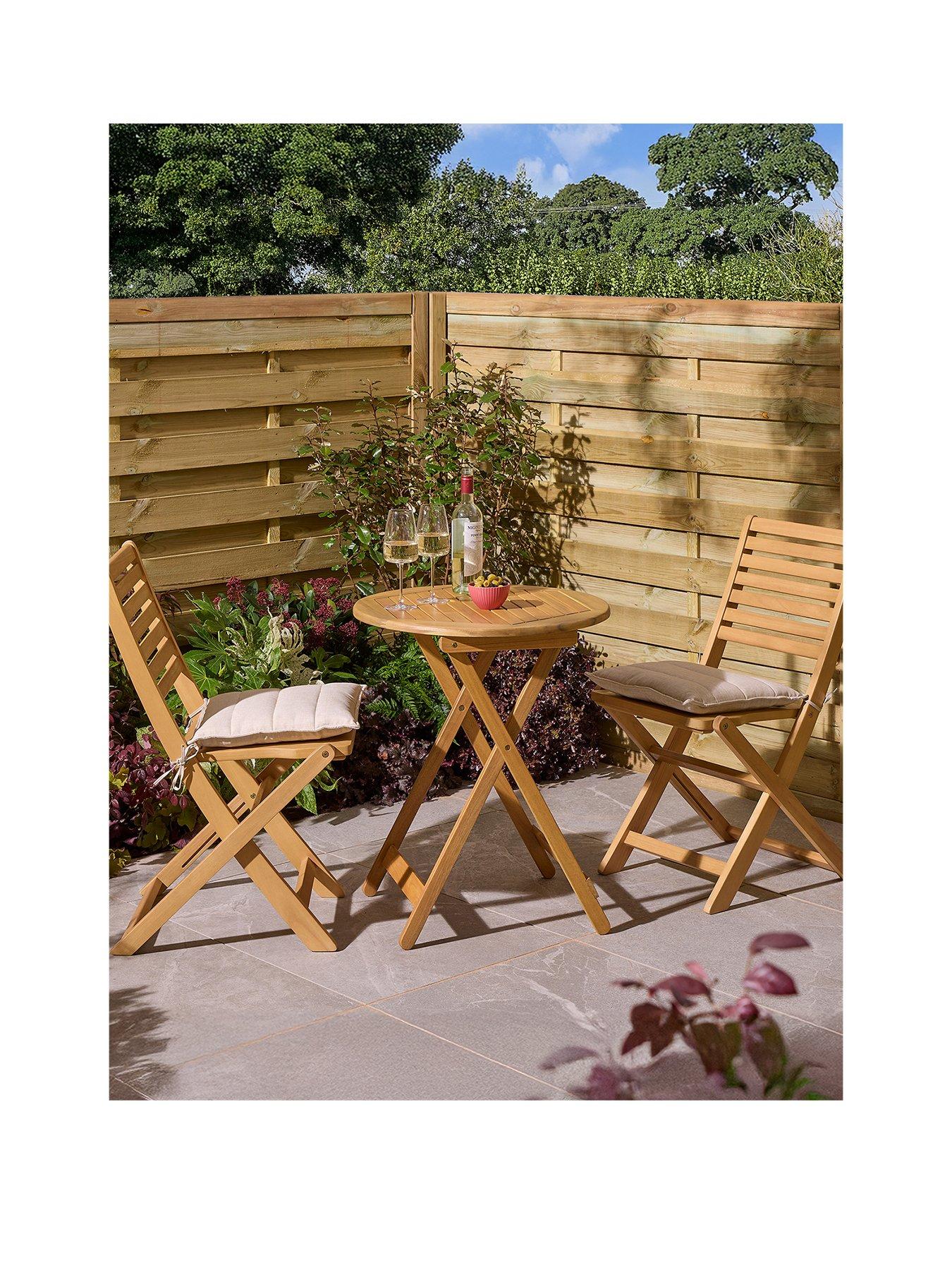 Image 2 of 7 of Rowlinson Ashdown Folding Bistro Set With Cushions