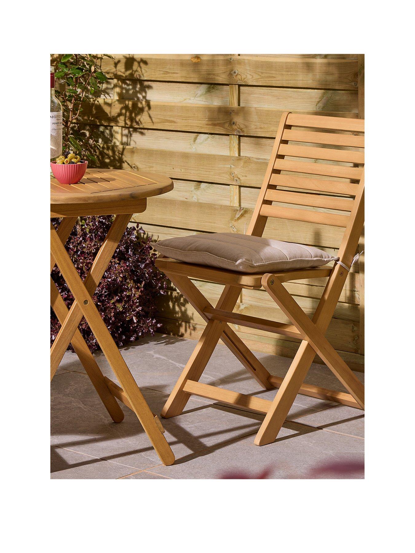 Image 3 of 7 of Rowlinson Ashdown Folding Bistro Set With Cushions