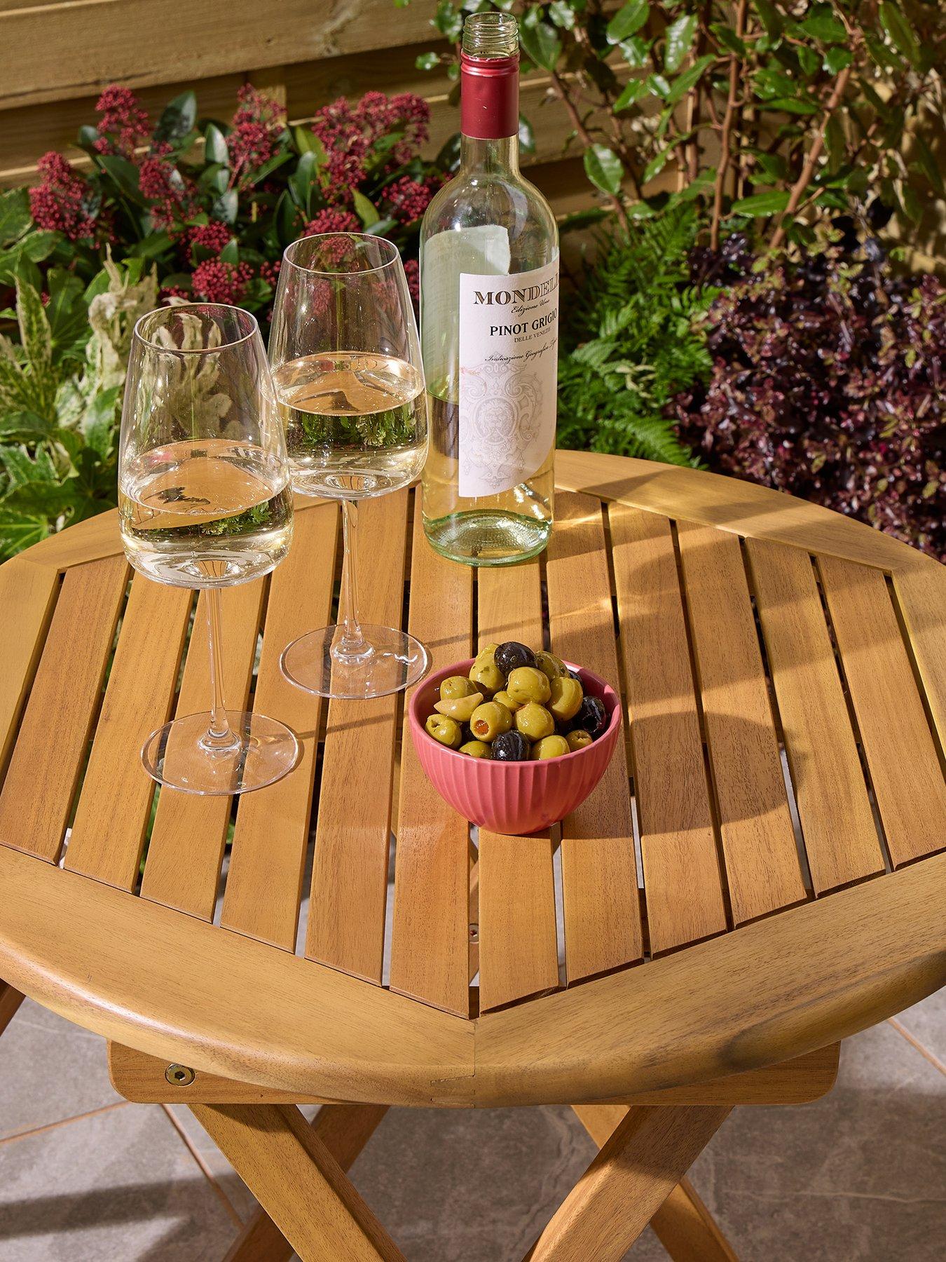 Image 6 of 7 of Rowlinson Ashdown Folding Bistro Set With Cushions
