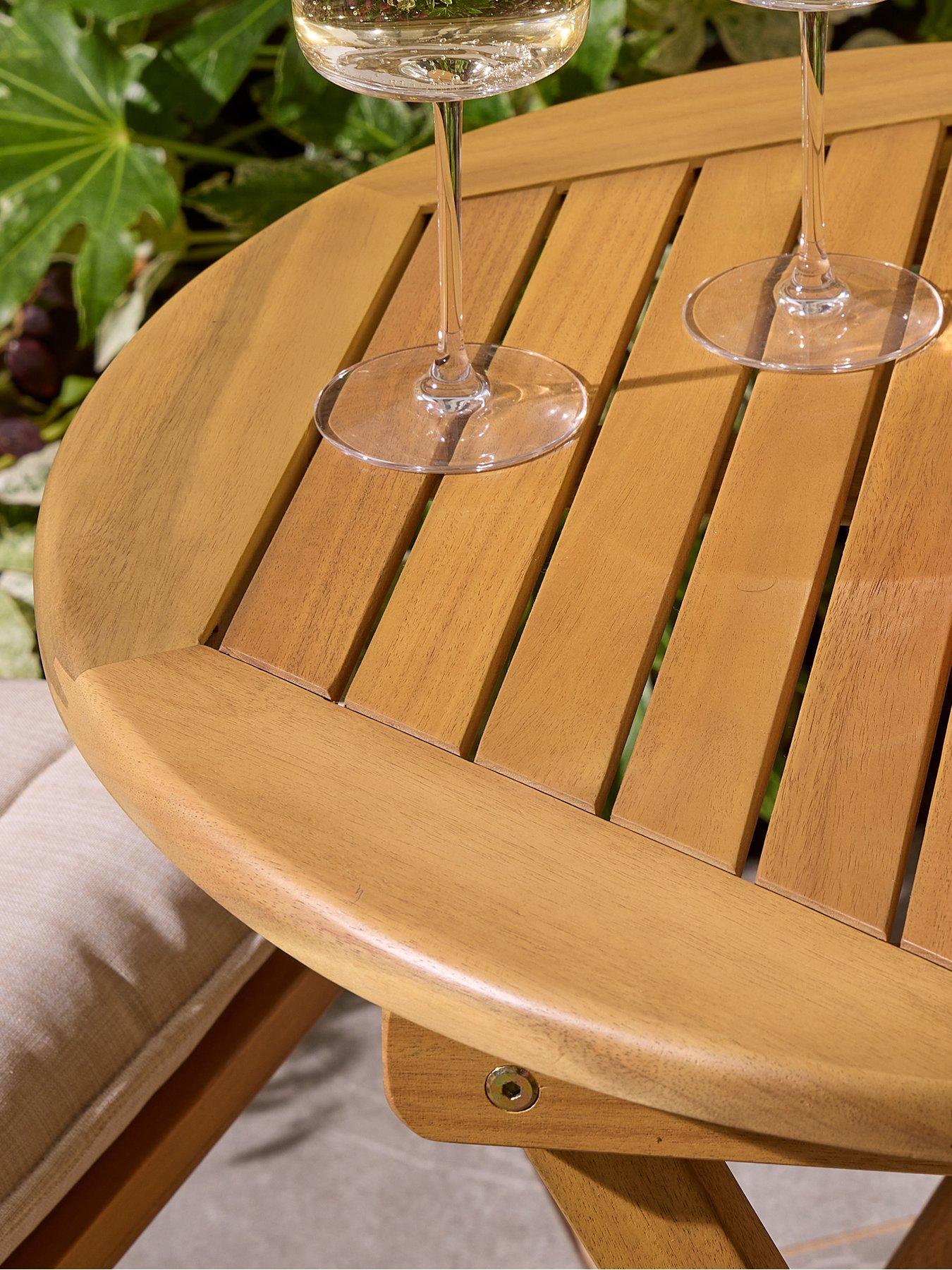 Image 7 of 7 of Rowlinson Ashdown Folding Bistro Set With Cushions