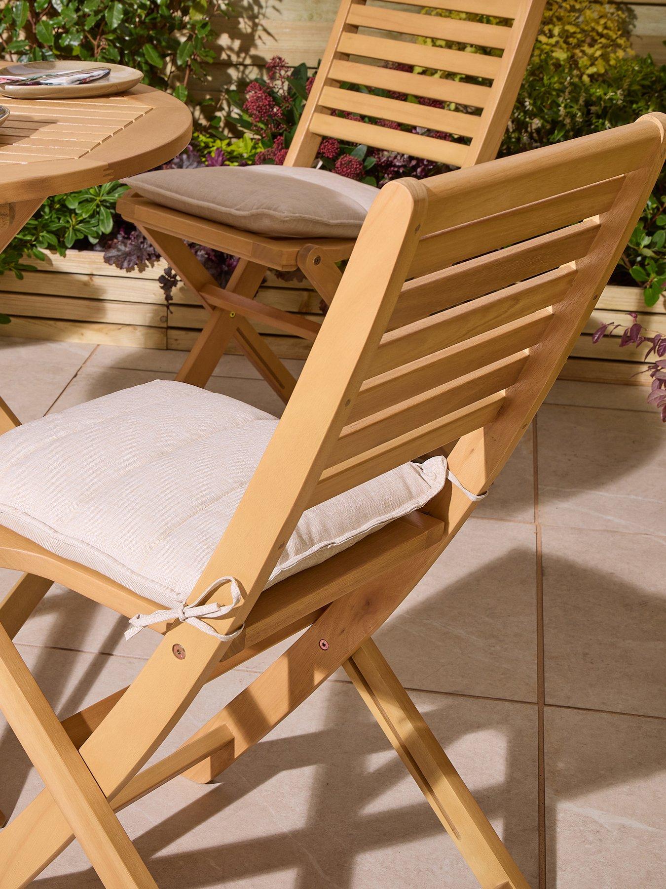 Image 6 of 7 of Rowlinson Ashdown Folding 4 Seat Dining Set With Cushions