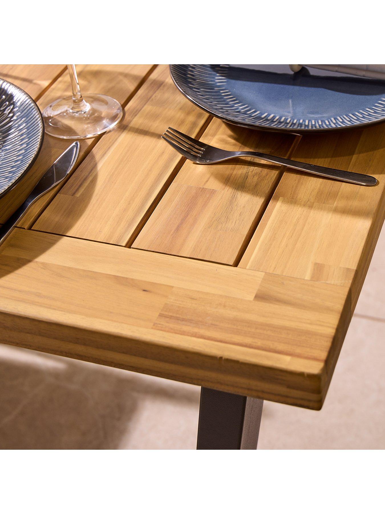  image of rowlinson-oslo-6-seat-dining-set-160cm-table
