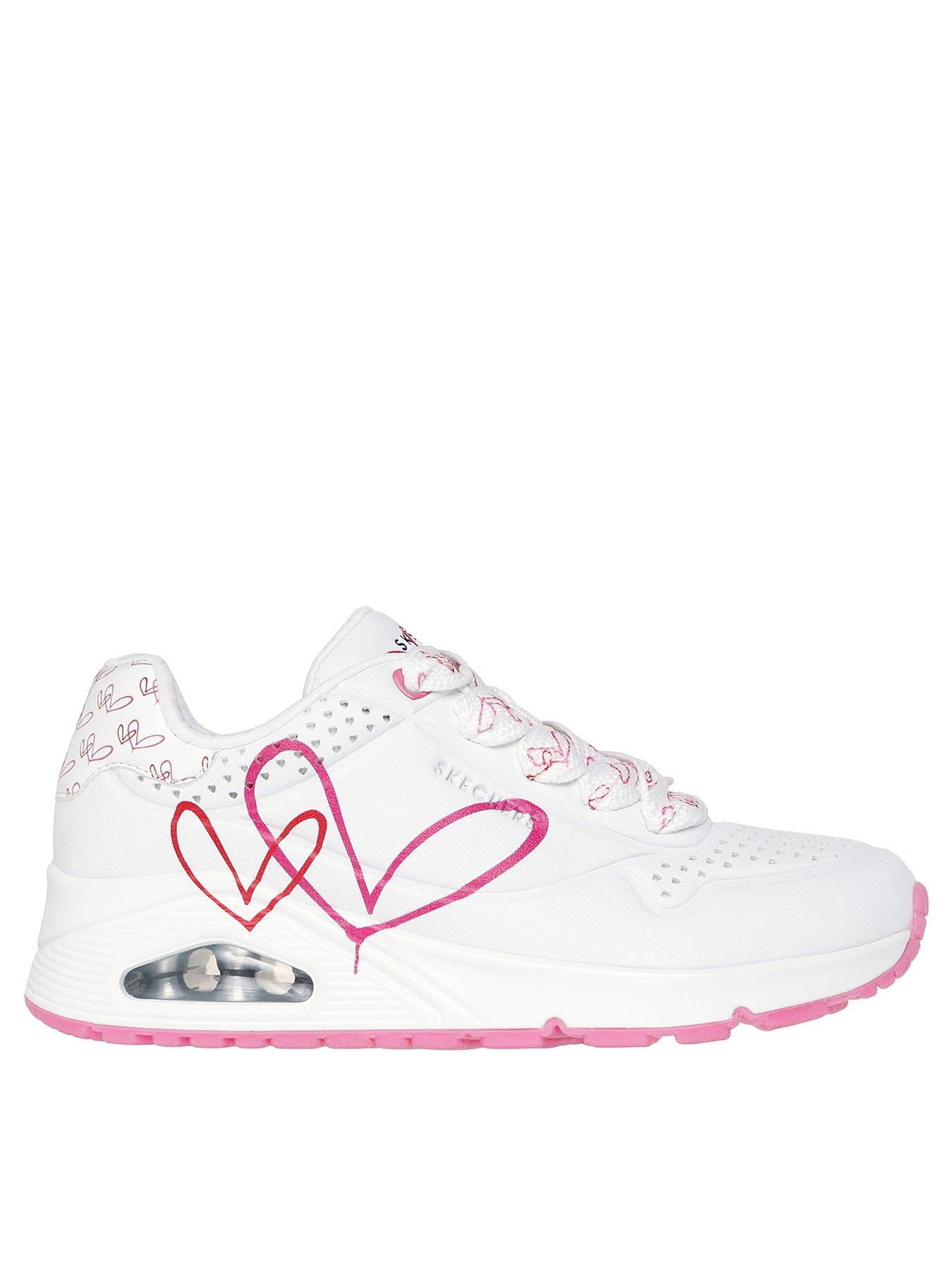  image of skechers-x-jgoldcrown-uno-twin-hearts-trainer-white