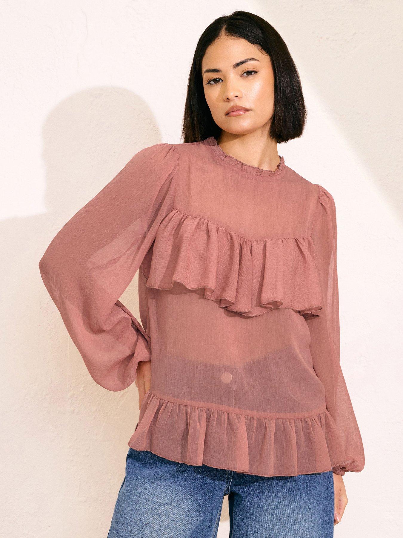  image of pixiegirl-petite-chiffon-frill-top