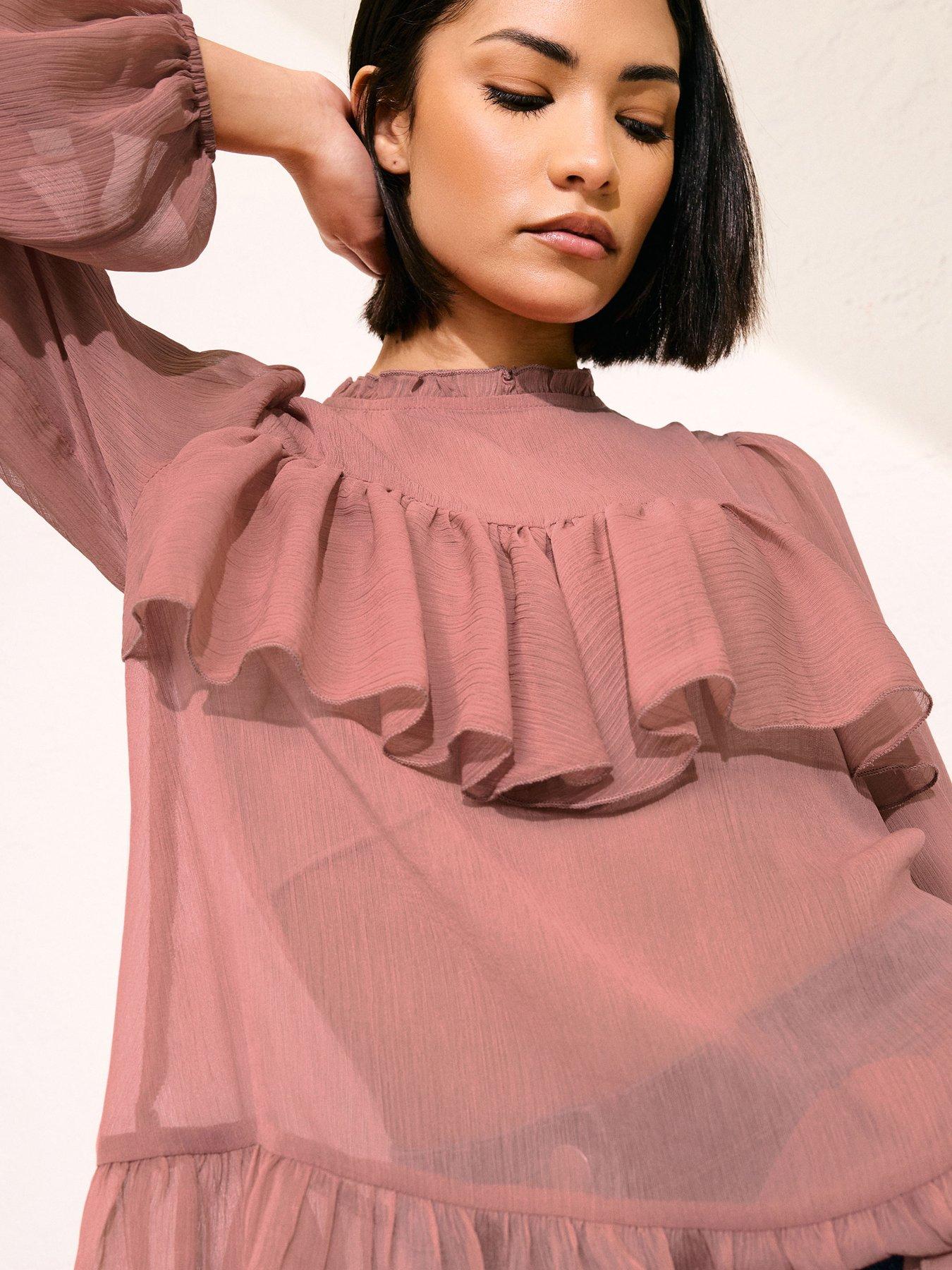  image of pixiegirl-petite-chiffon-frill-top