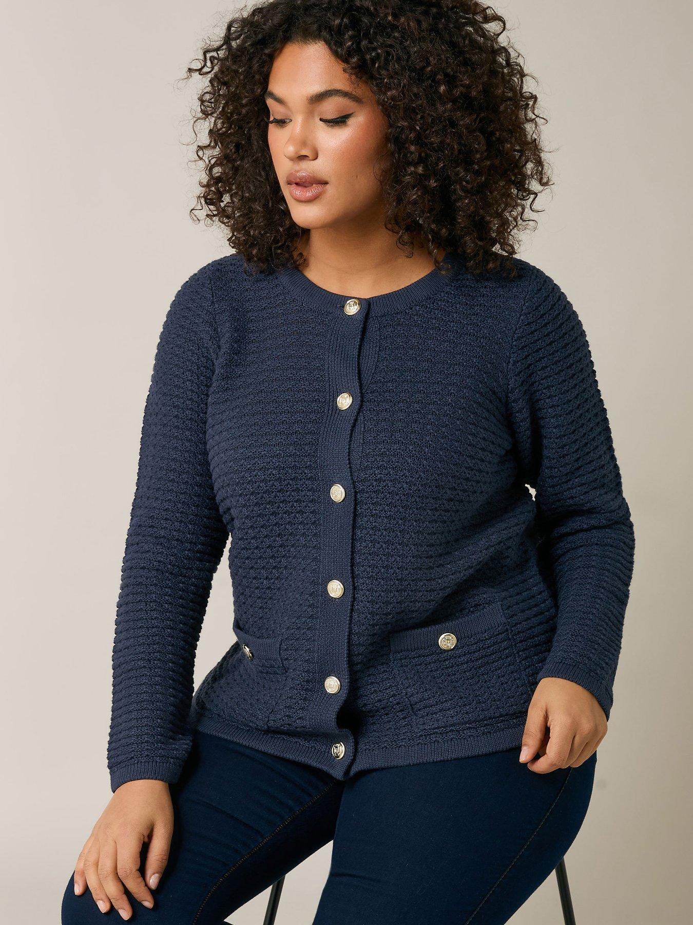  image of evans-button-detail-cardigan