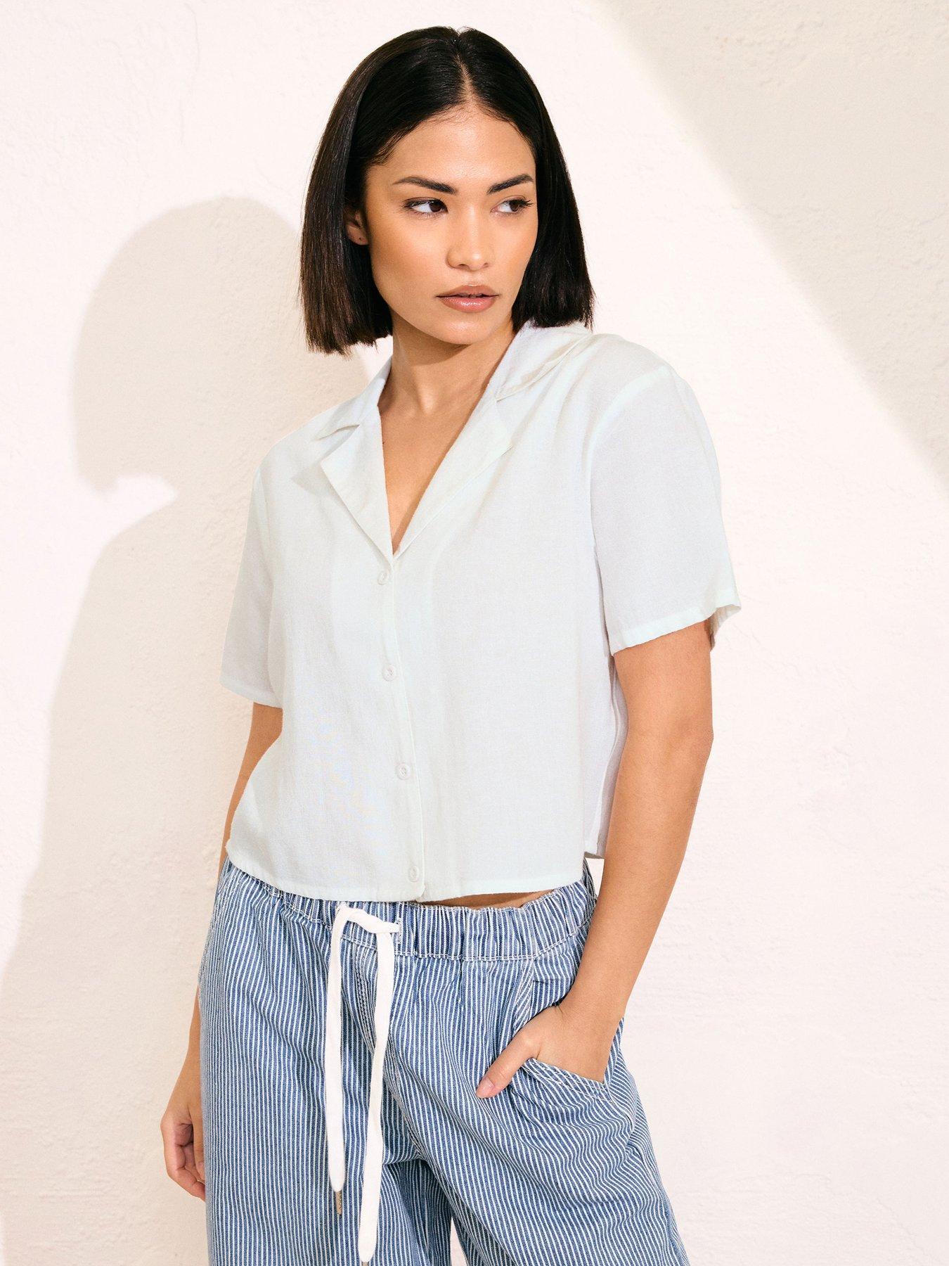  image of pixiegirl-petite-short-sleeve-crop-shirt