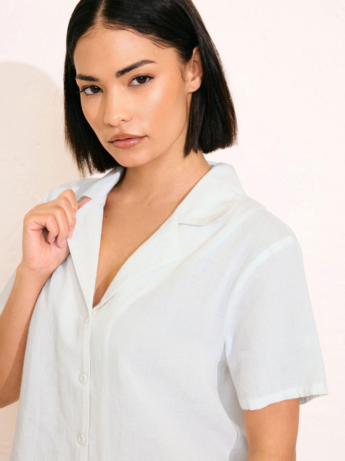  image of pixiegirl-petite-short-sleeve-crop-shirt