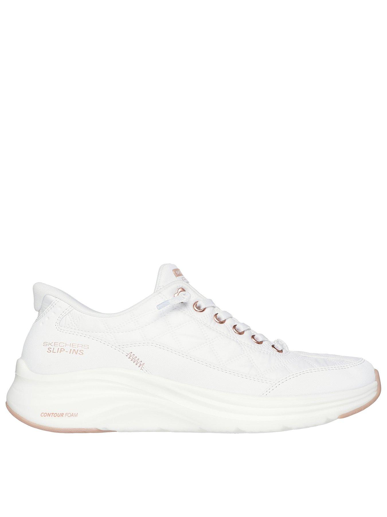 skechers-contour-foam-golden-hour-cozy-fit-bungee-lace-slip-ins-trainer-white
