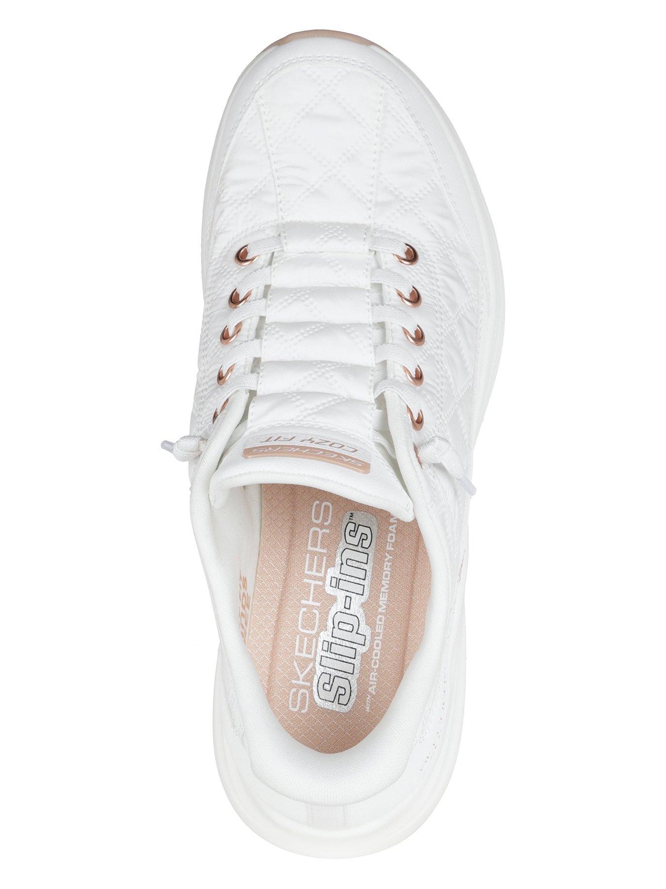 Image 3 of 5 of Skechers Contour Foam Golden Hour Cozy Fit Bungee Lace Slip-ins Trainer - White