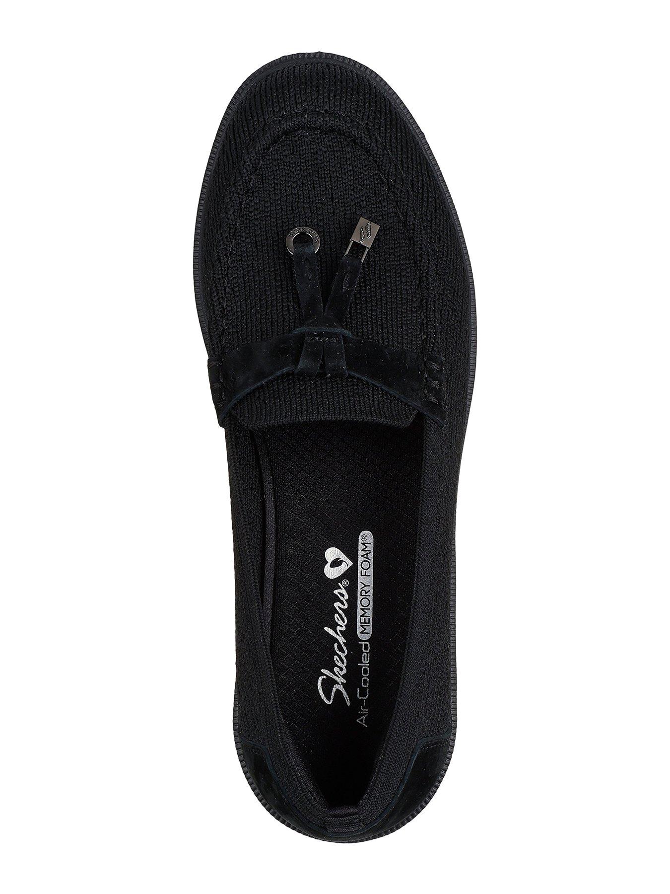  image of skechers-cleo-taylor-alluring-adventure-knit-loafer-black