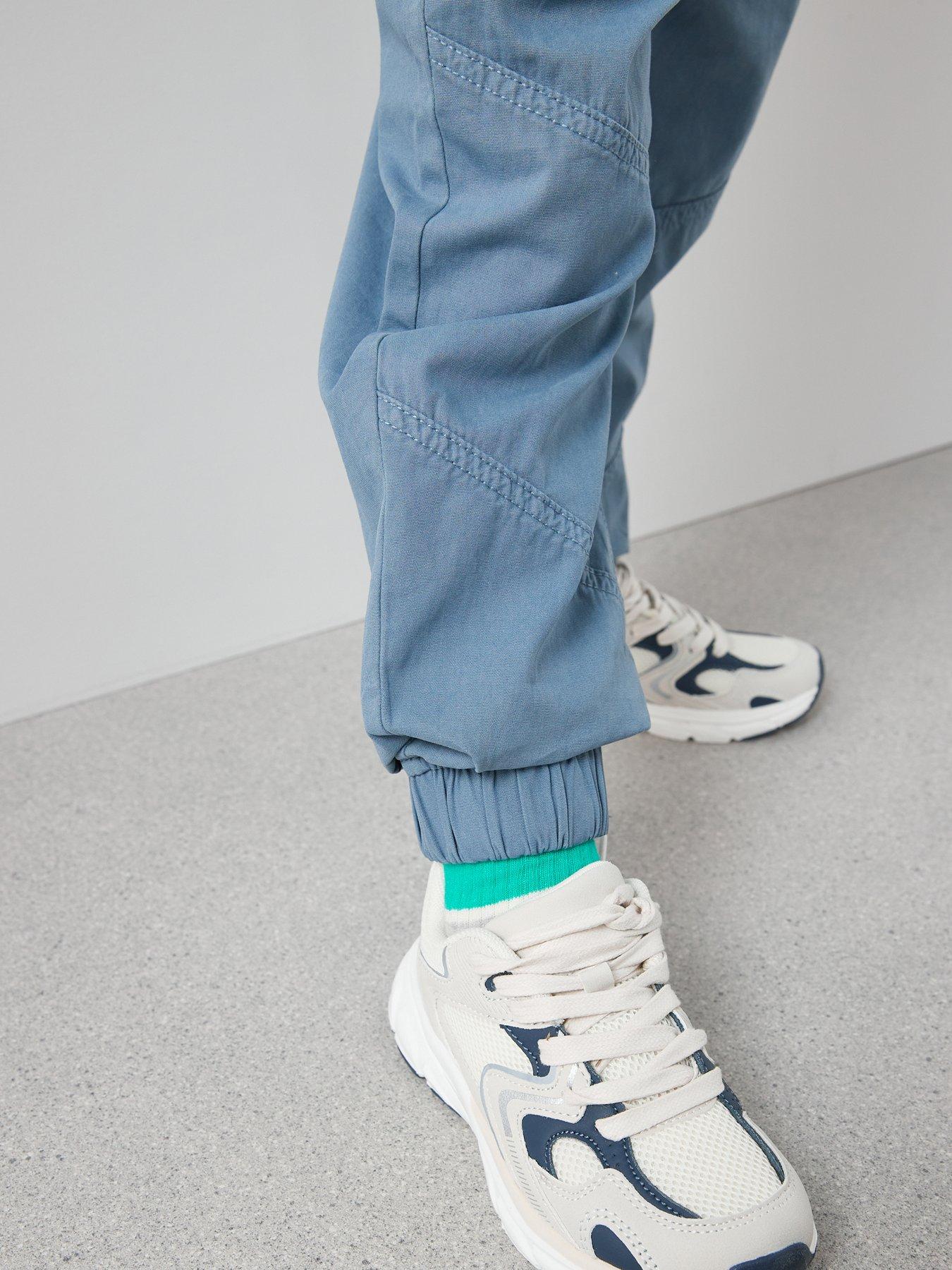 Image 4 of 5 of The Very Collection Boys Poplin Cuffed Trousers - Navy