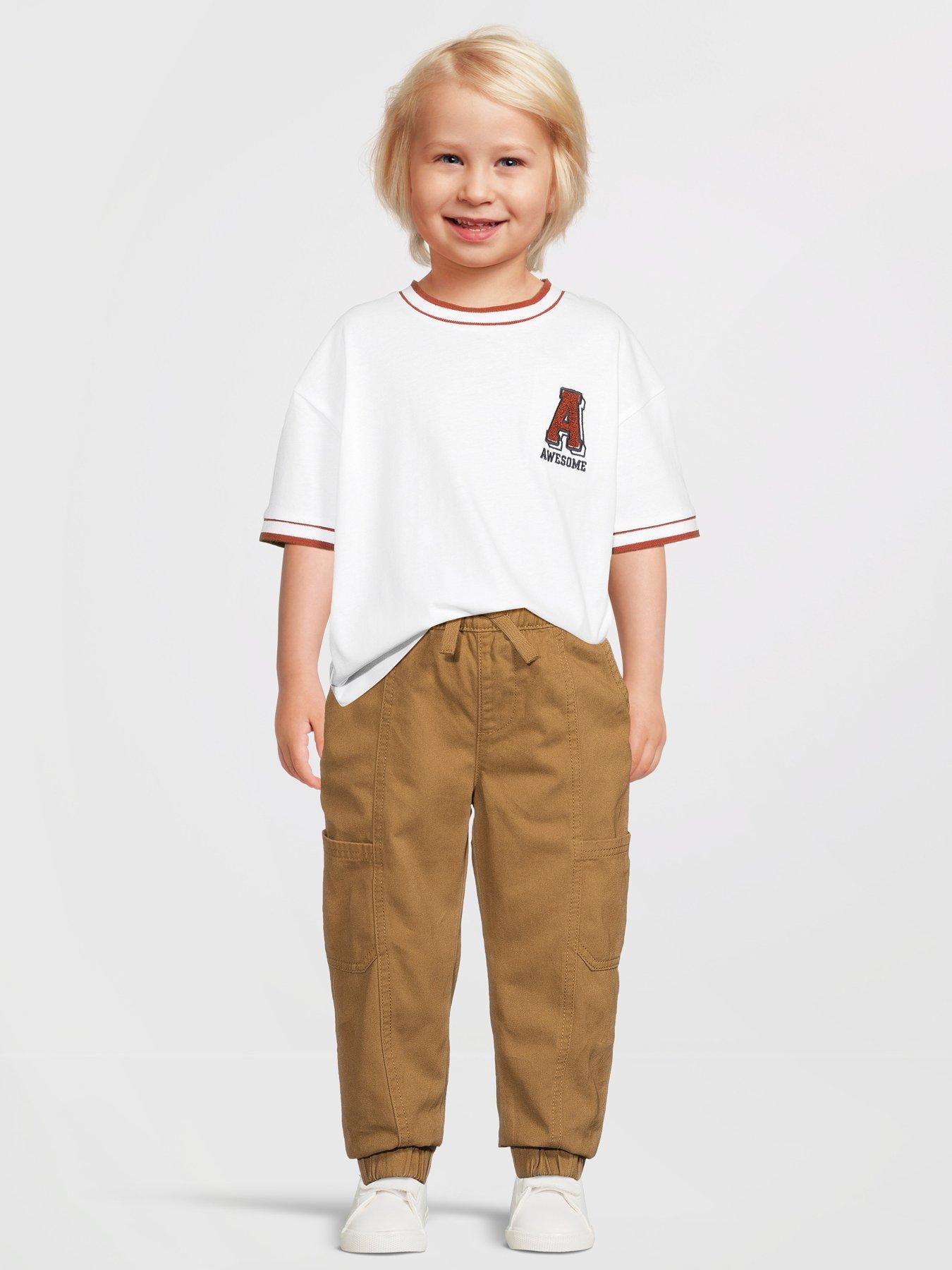 Image 3 of 5 of Mini V by Very Boys Cargo Trousers - Stone Beige