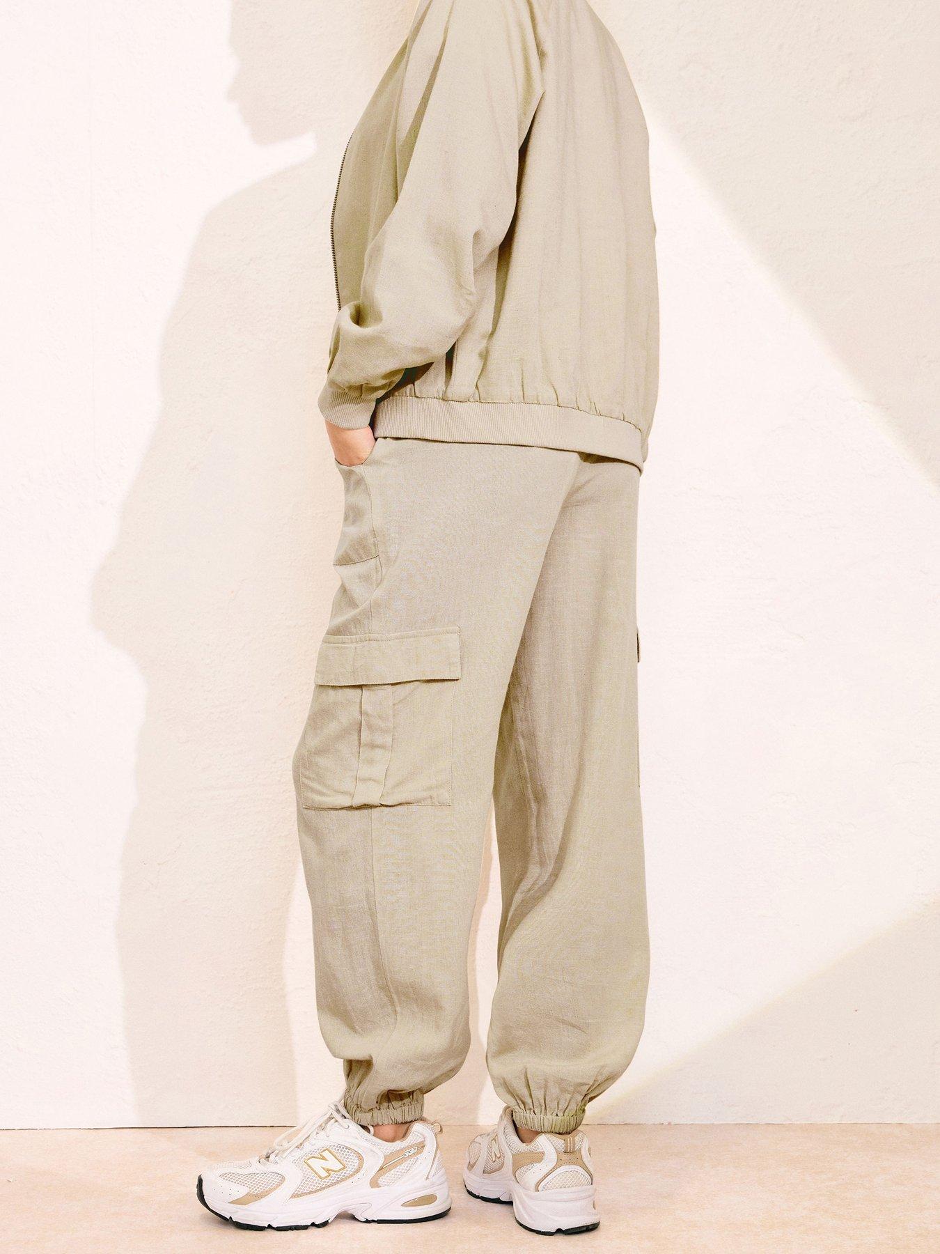  image of pixiegirl-petite-cuffed-cargo-trouser