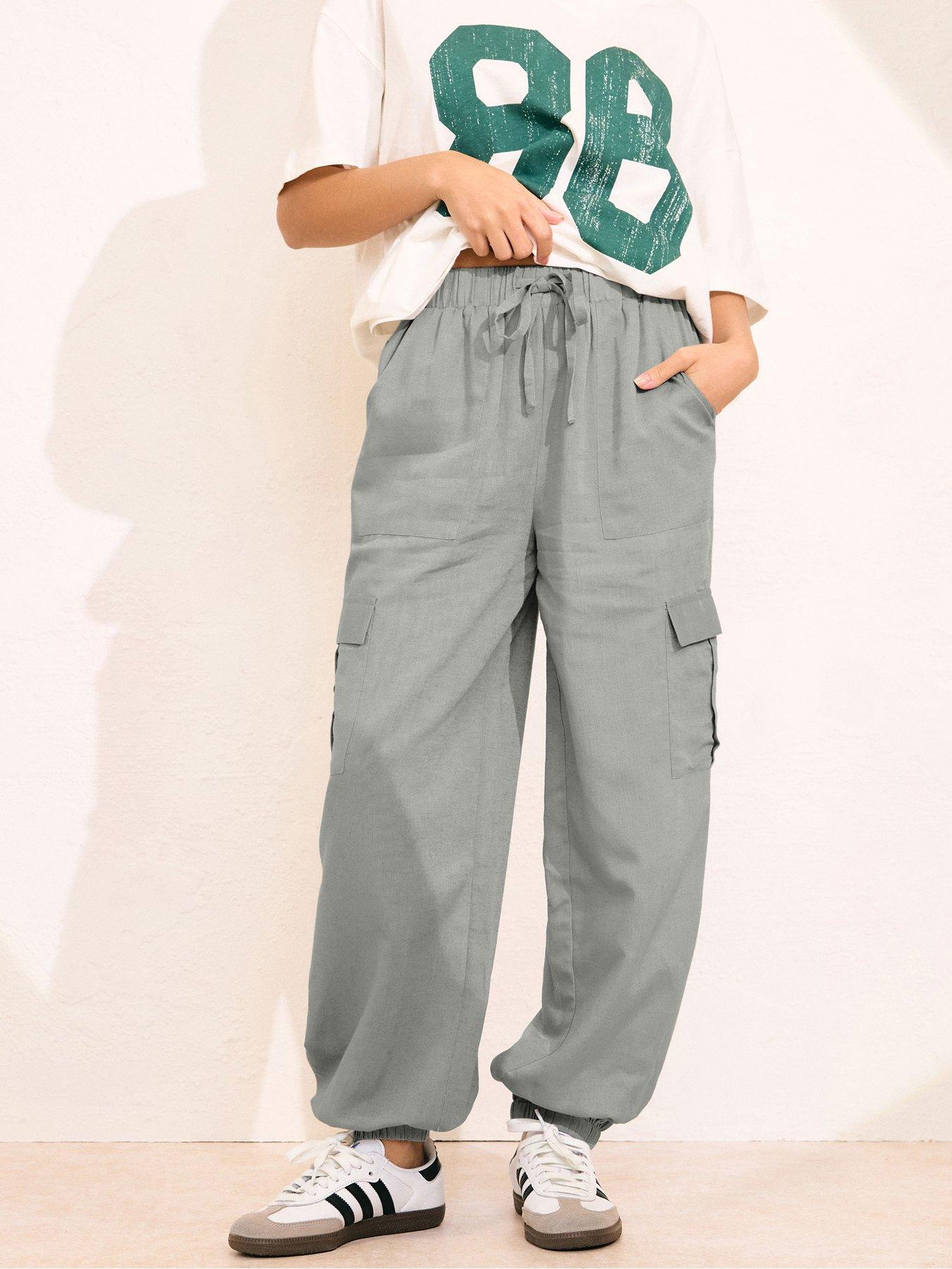  image of pixiegirl-petite-cuffed-cargo-trouser