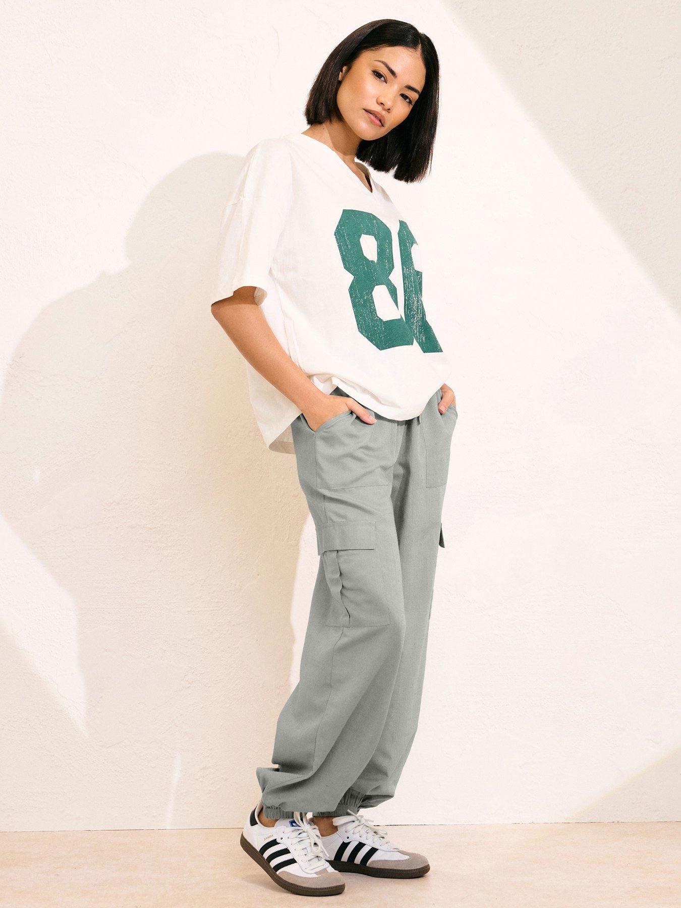  image of pixiegirl-petite-cuffed-cargo-trouser