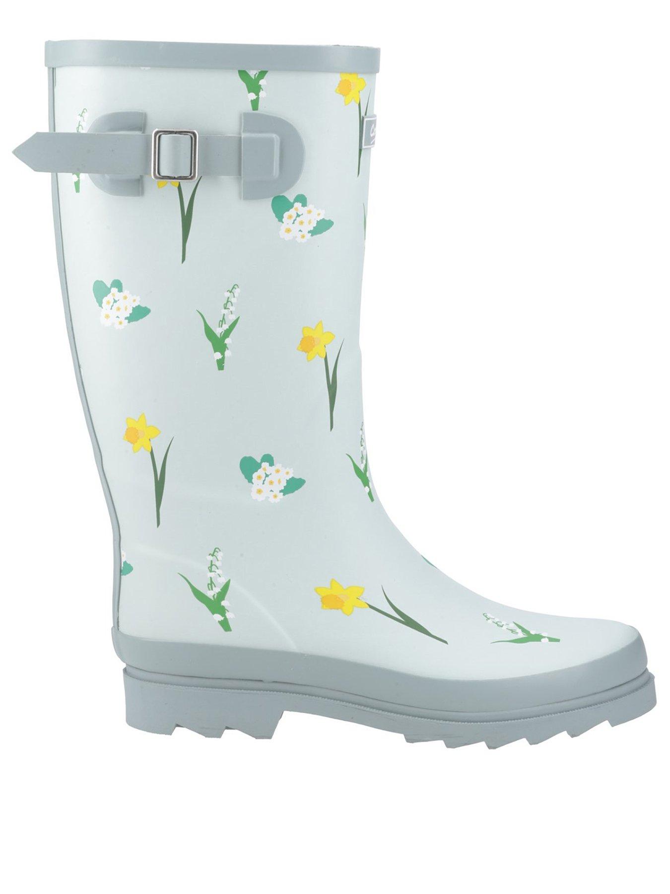  image of cotswold-womens-wildflower-tall-wellingtons-mint