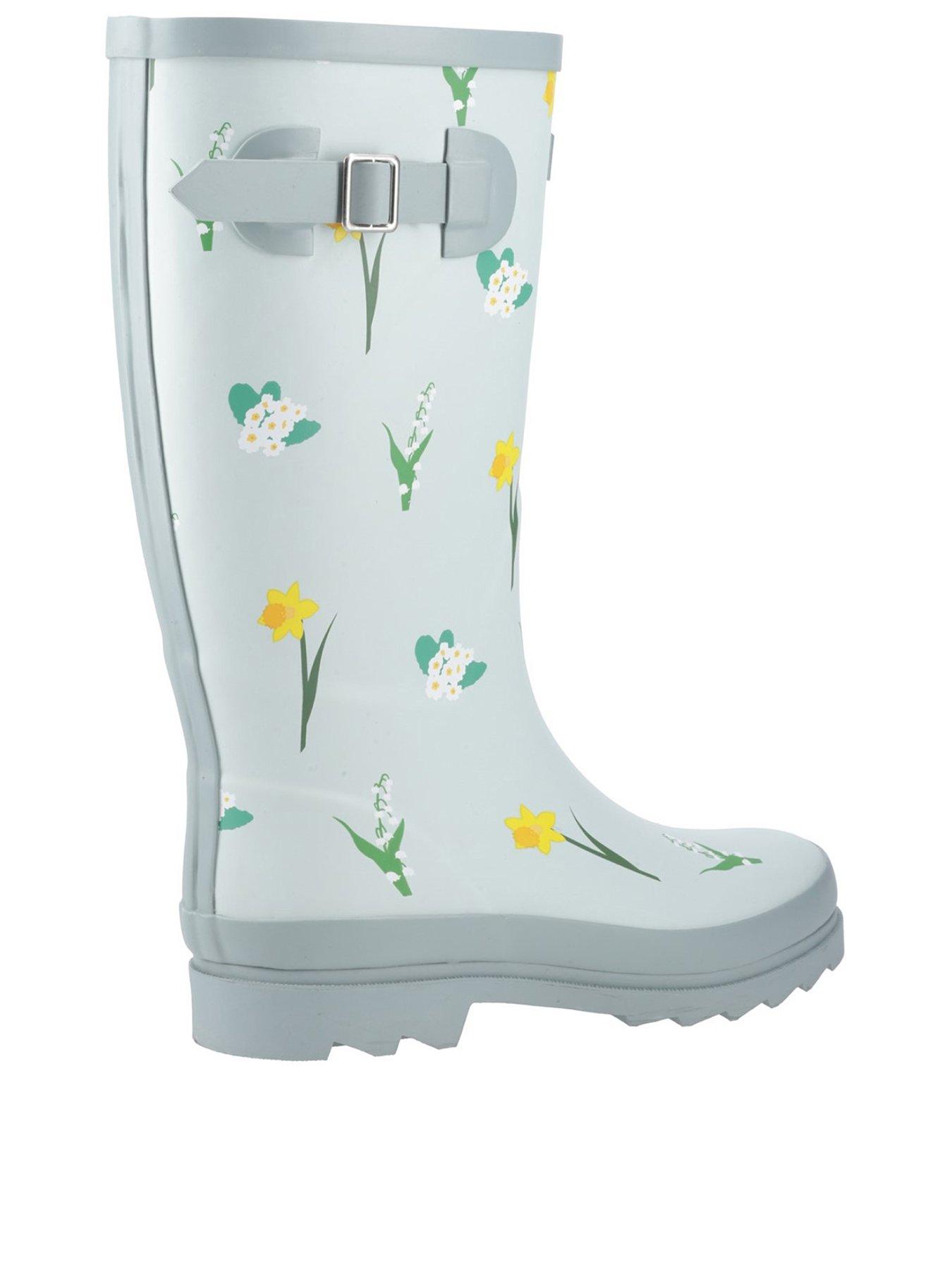  image of cotswold-womens-wildflower-tall-wellingtons-mint