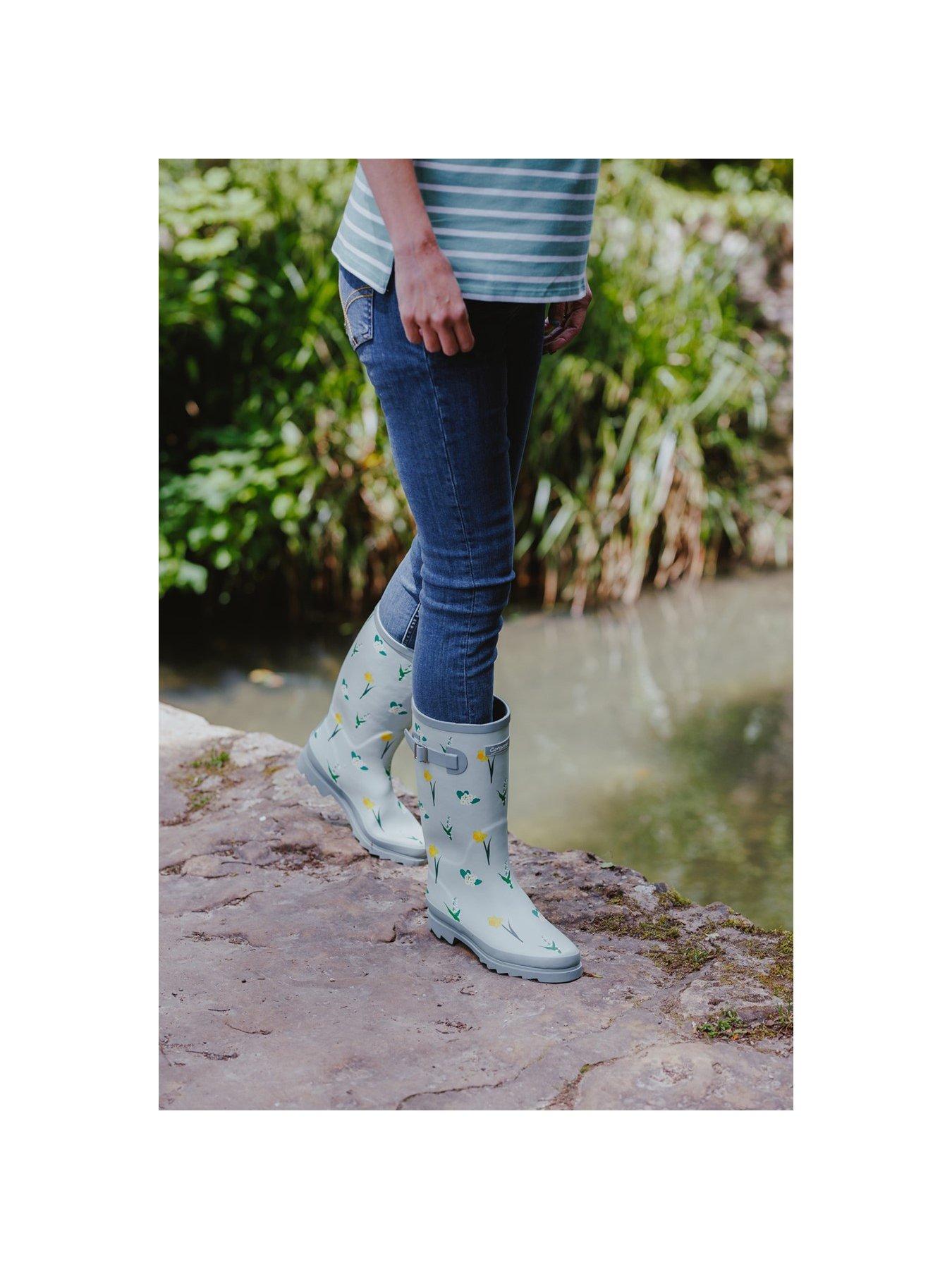  image of cotswold-womens-wildflower-tall-wellingtons-mint