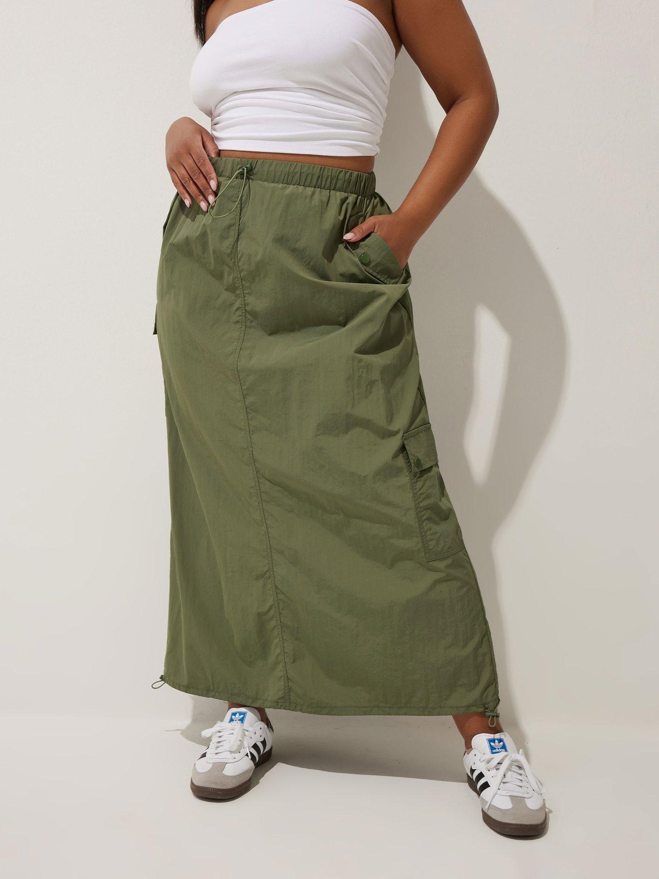undefined Curve Maxi Pocket Skirt