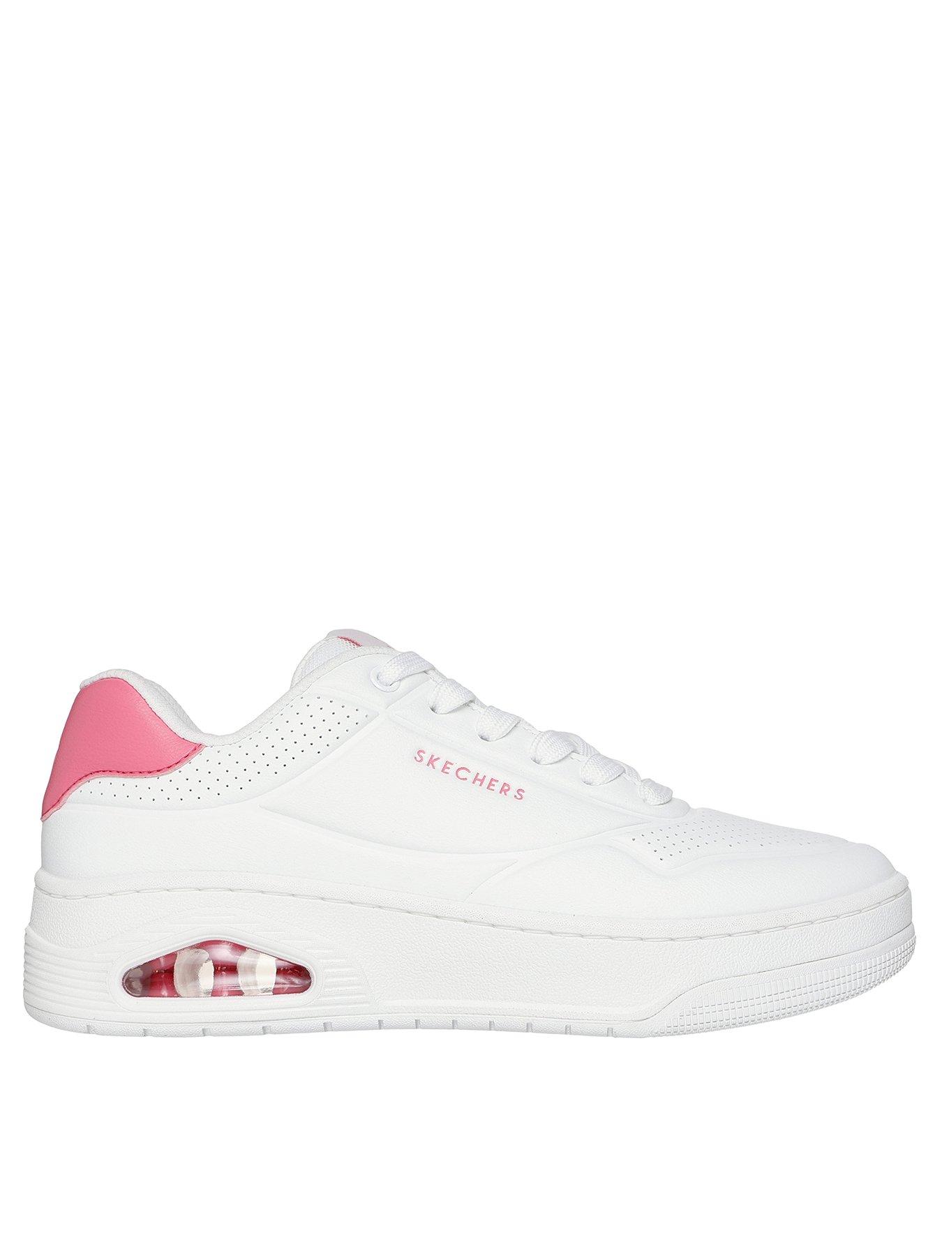 Image 1 of 5 of Skechers Uno Court Fast Break Lace-up Trainer - White