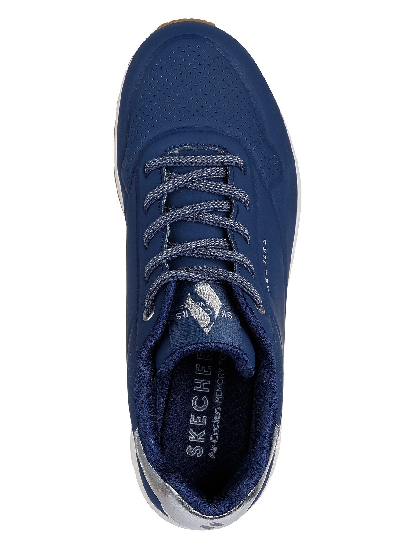Image 3 of 5 of Skechers Uno Shimmer Away Durabuck Slip-on Trainer - Black