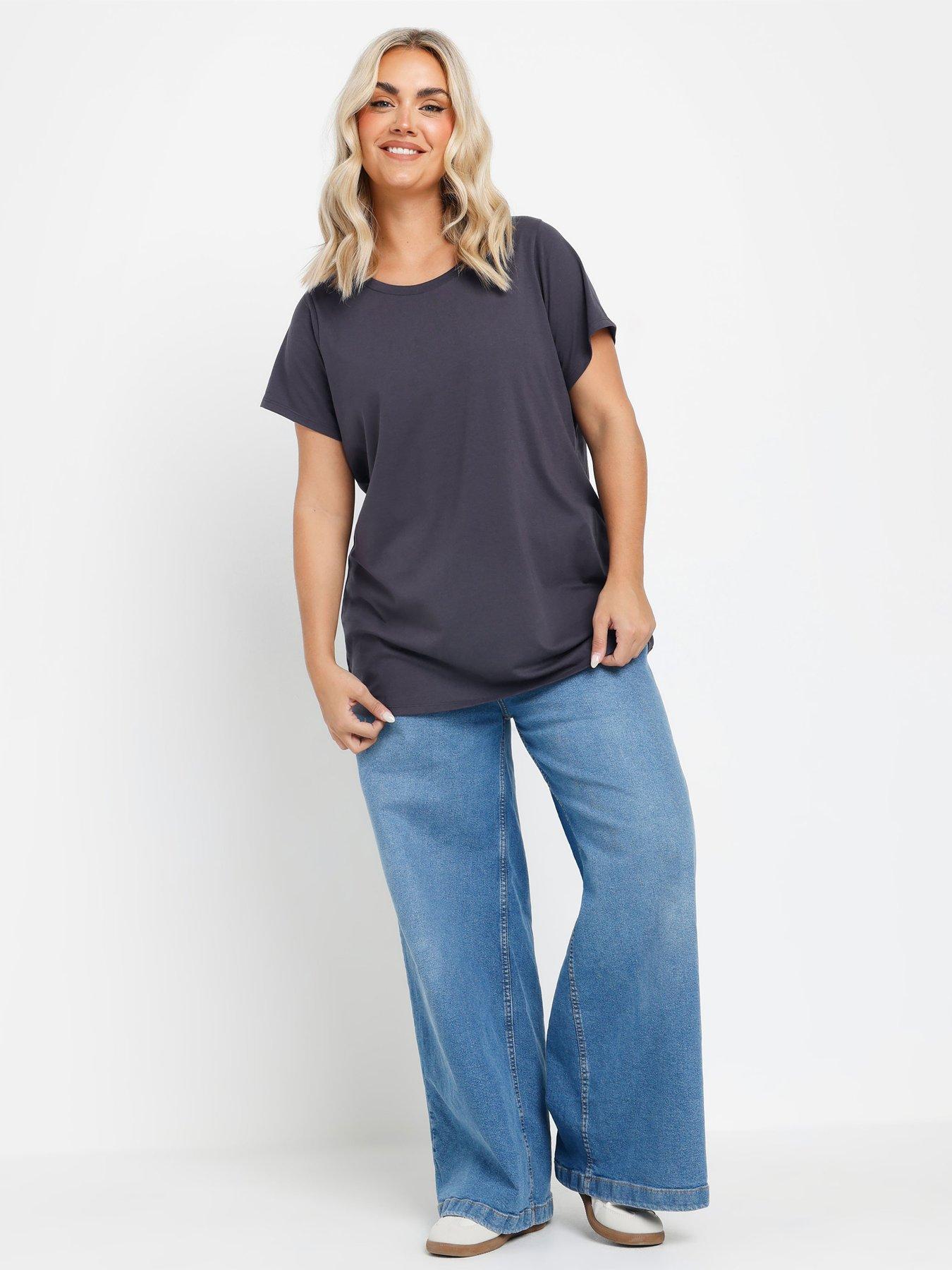  image of yours-curve-core-basic-3-pack-t-shirt-multi