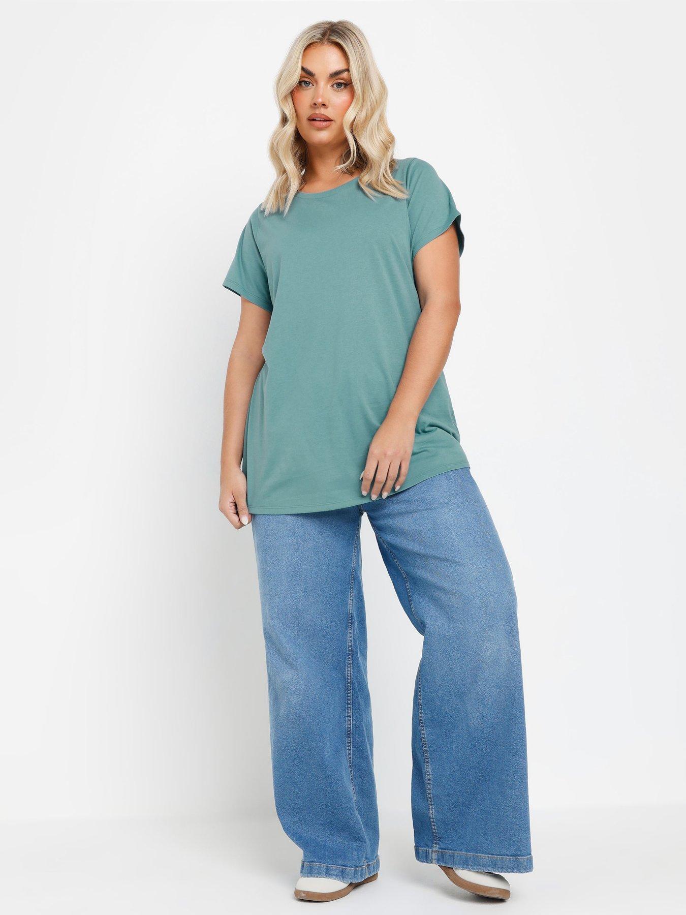  image of yours-curve-core-basic-3-pack-t-shirt-multi