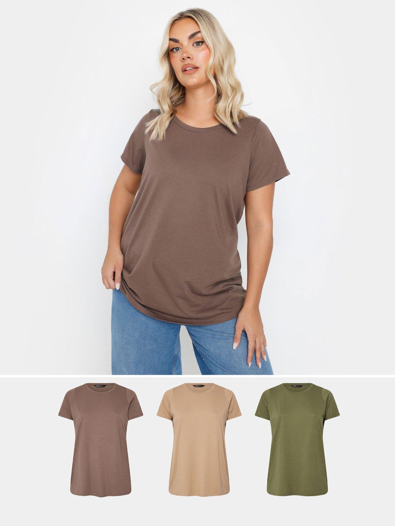 yours-curve-core-basic-3-pack-t-shirt-multi