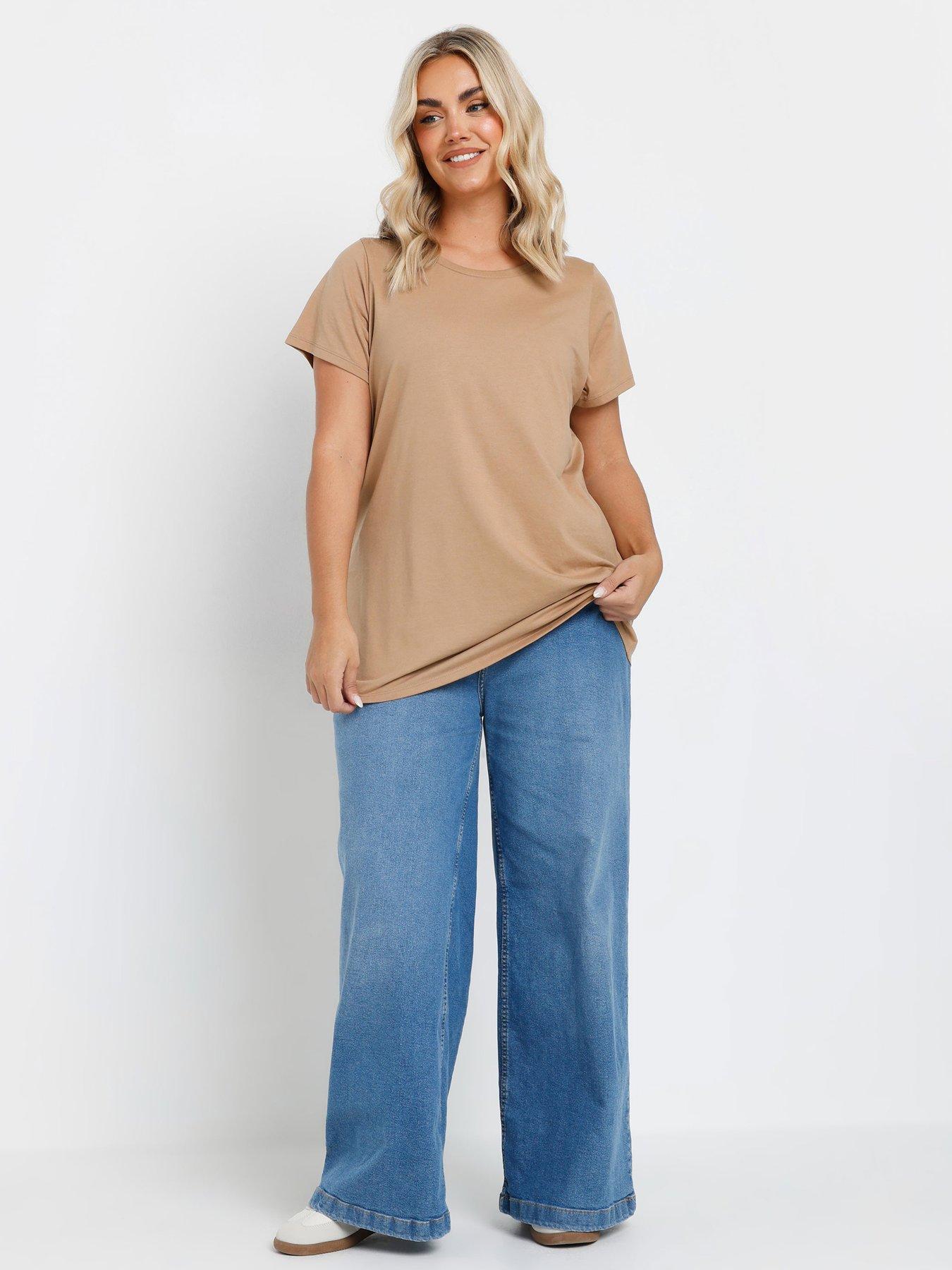  image of yours-curve-core-basic-3-pack-t-shirt-multi