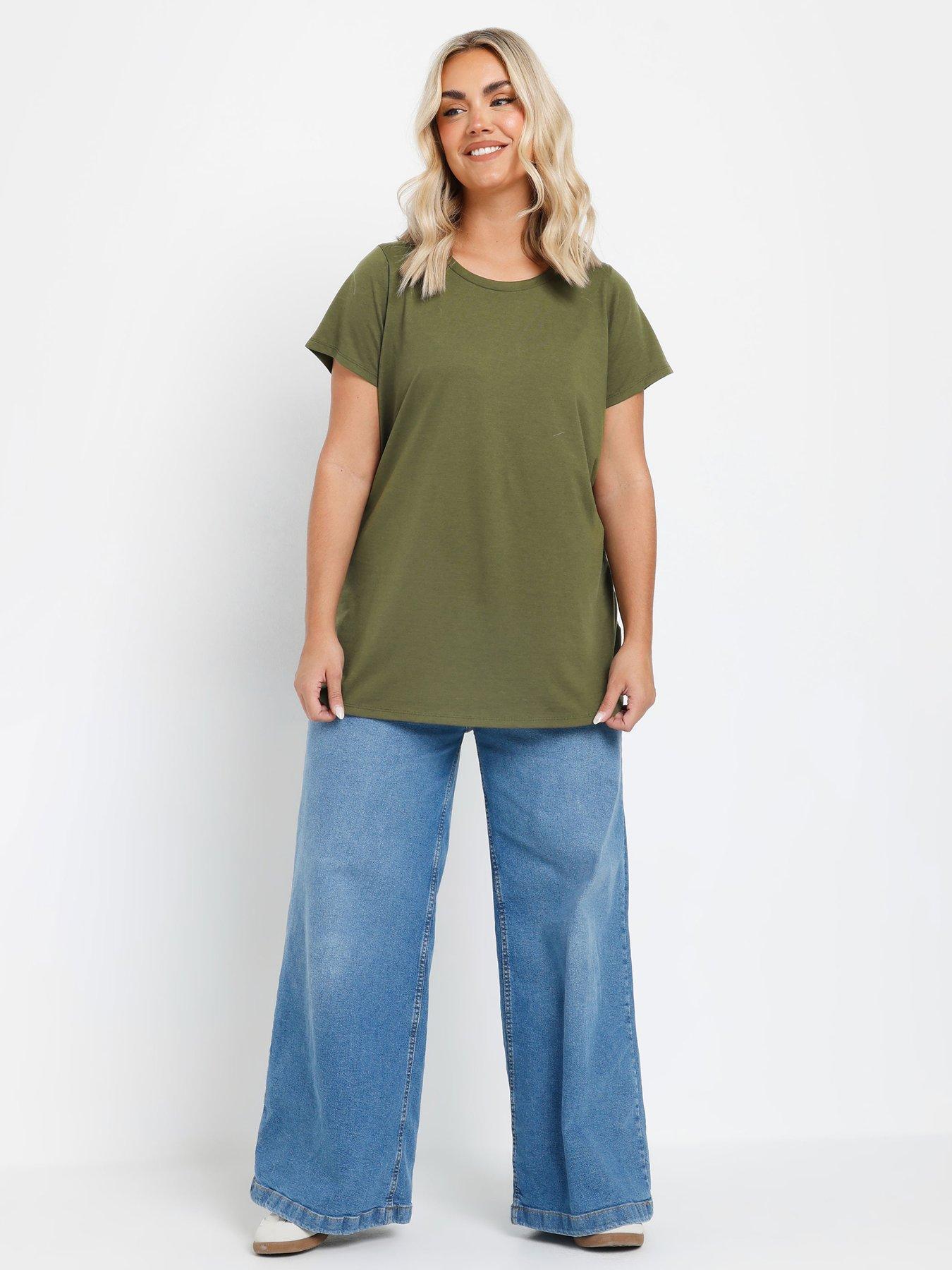  image of yours-curve-core-basic-3-pack-t-shirt-multi