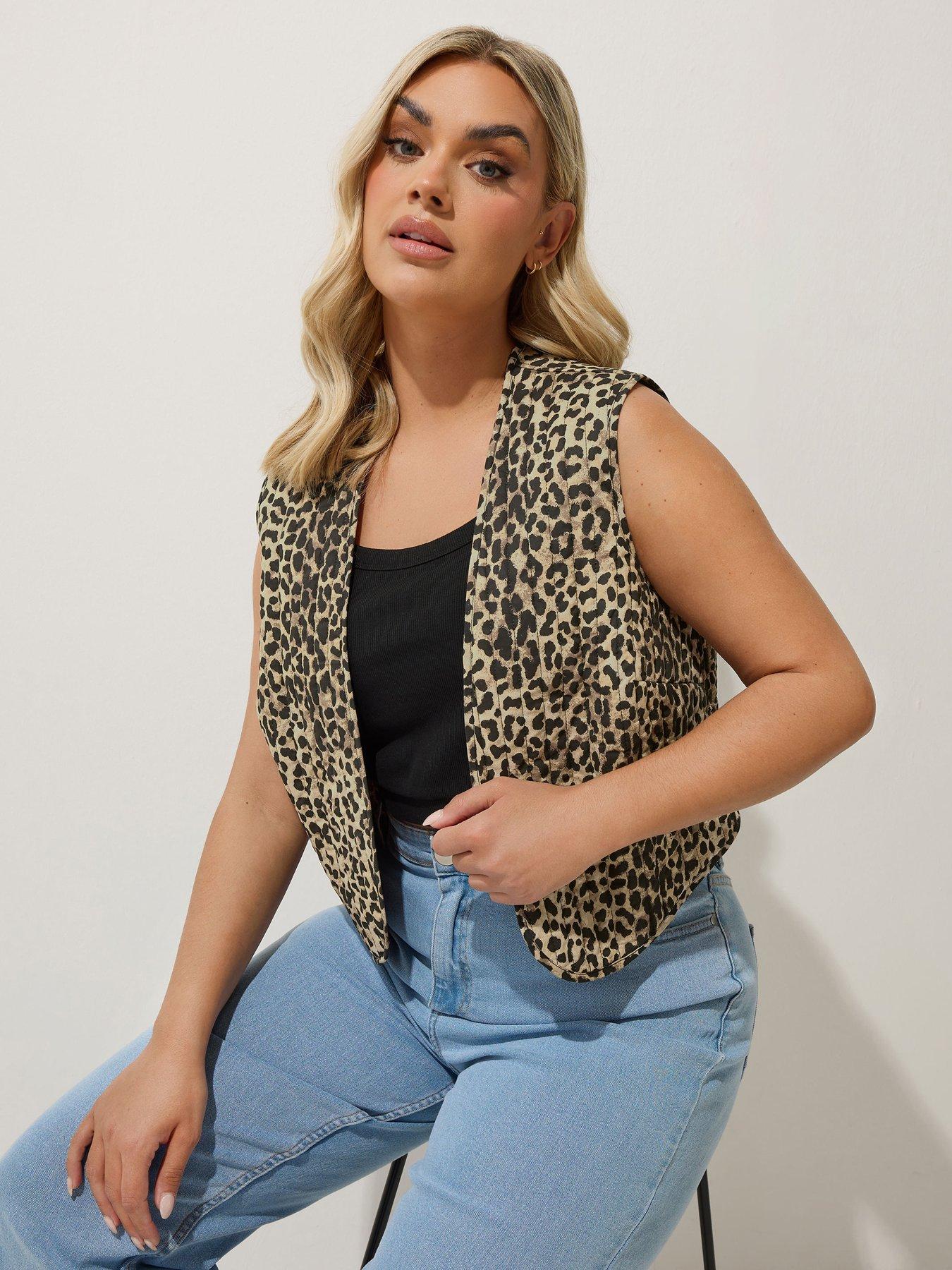 undefined Curve Leopard Woven Jacket - Brown