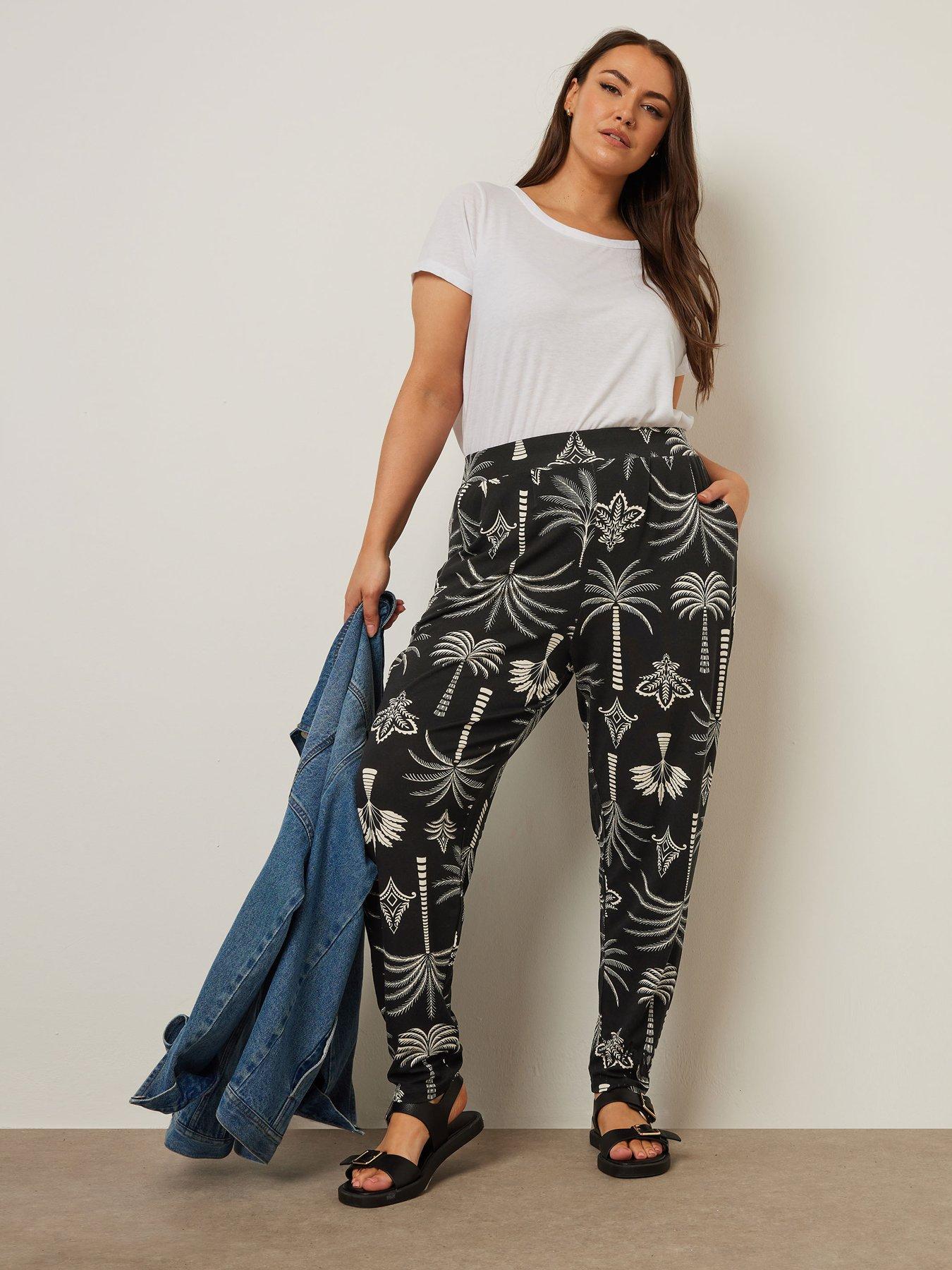  image of yours-curve-double-pleat-harem-trouser-black