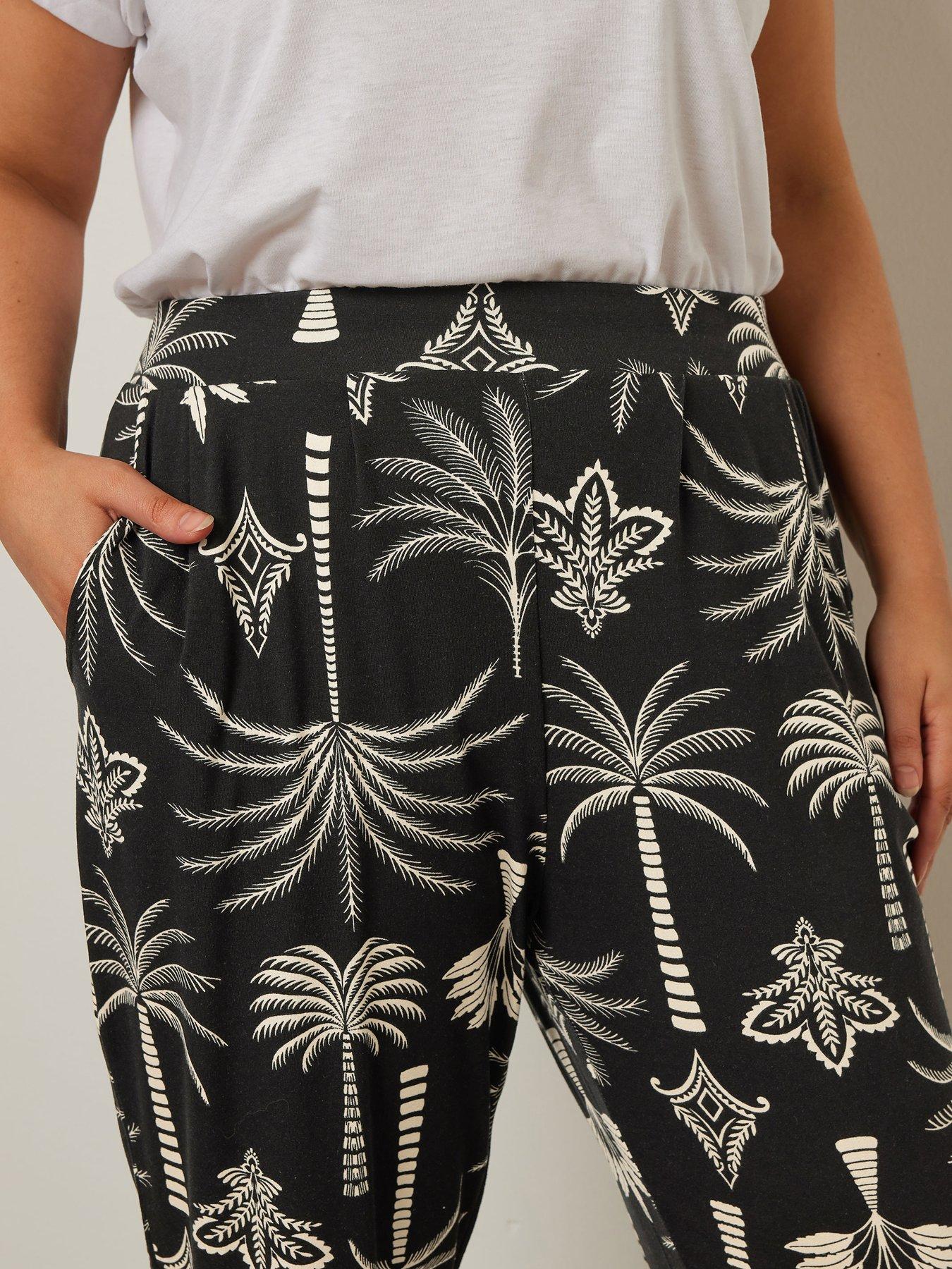  image of yours-curve-double-pleat-harem-trouser-black