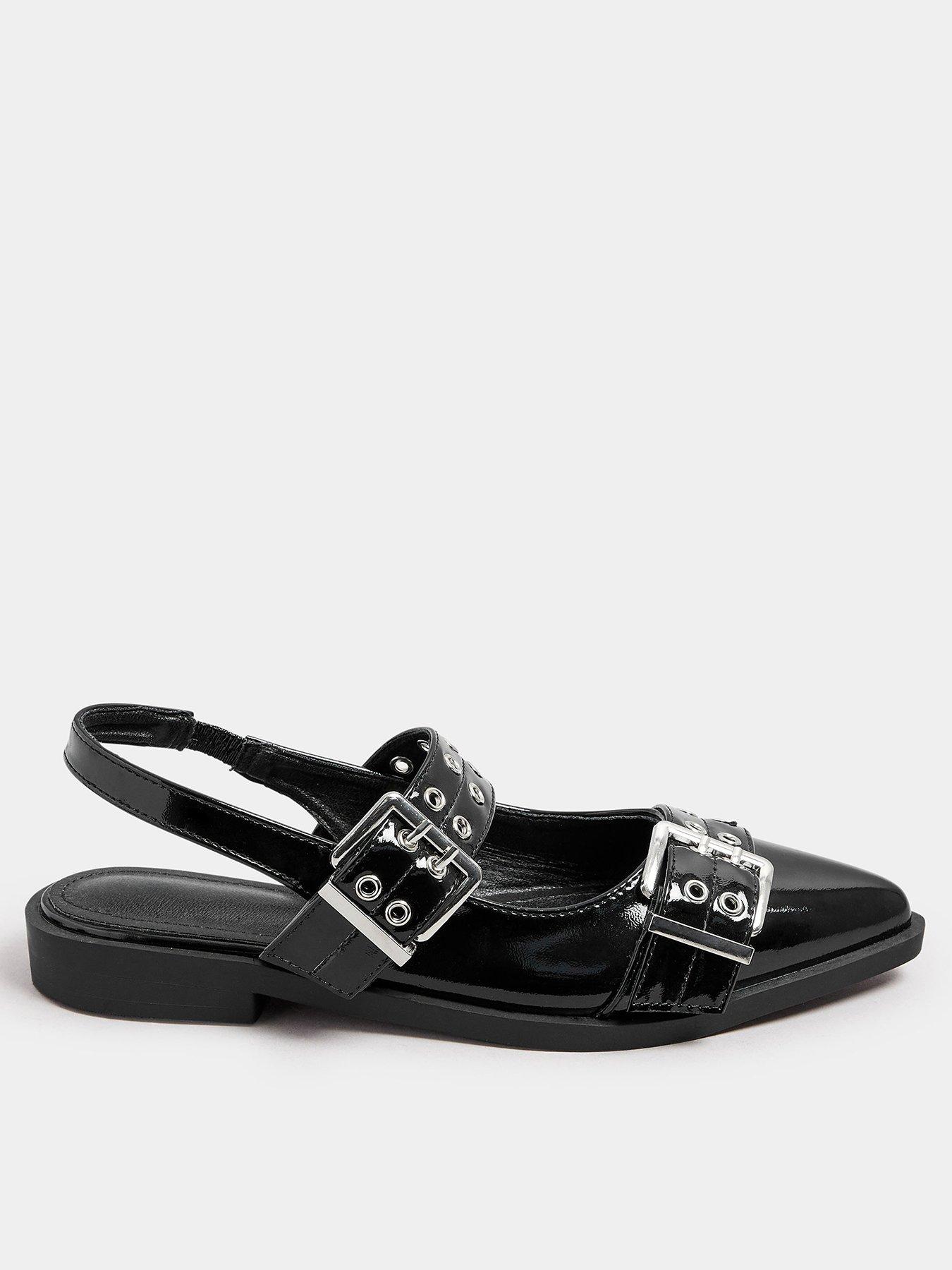  image of yours-wide-fit-flat-pointed-buckle-pump