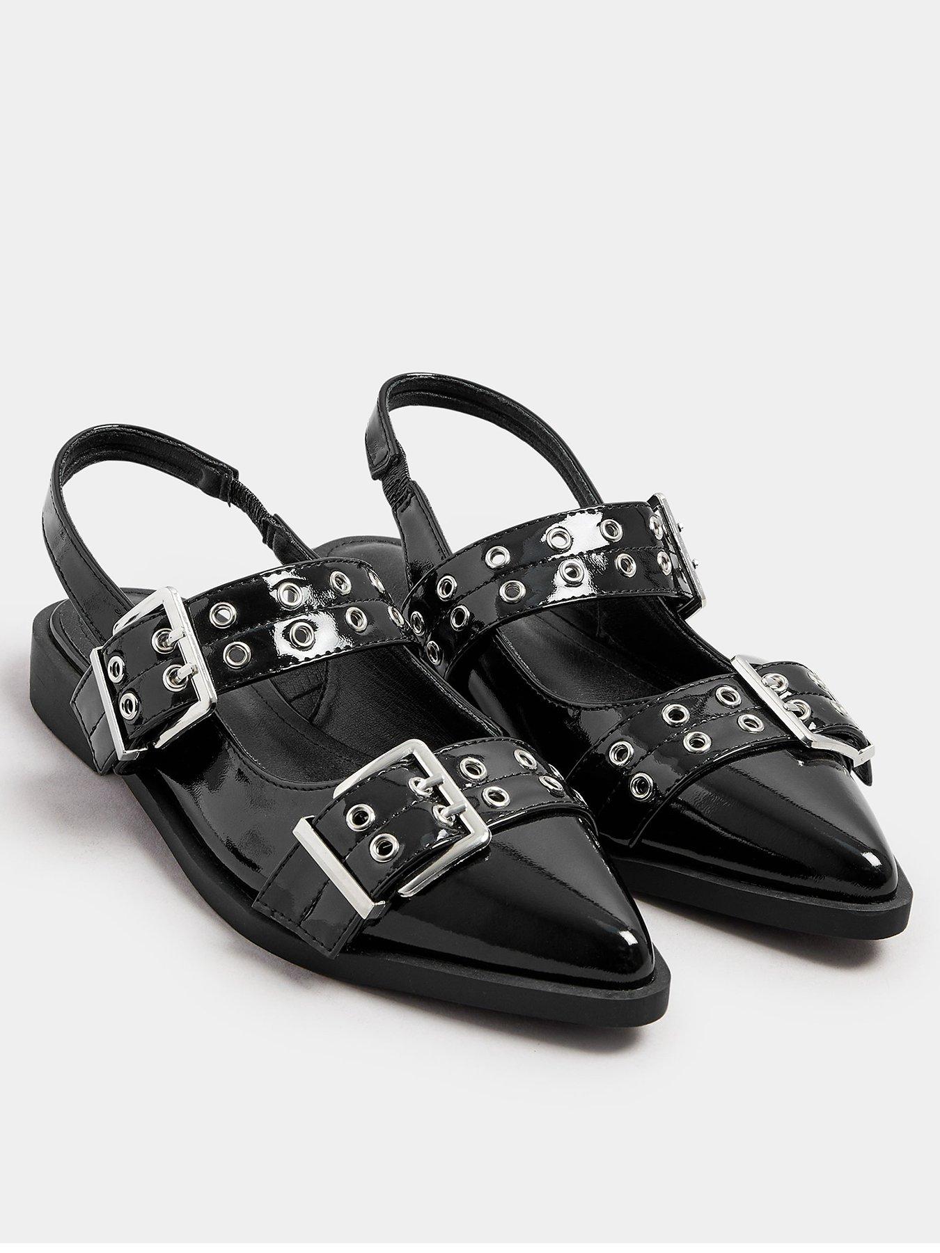  image of yours-wide-fit-flat-pointed-buckle-pump