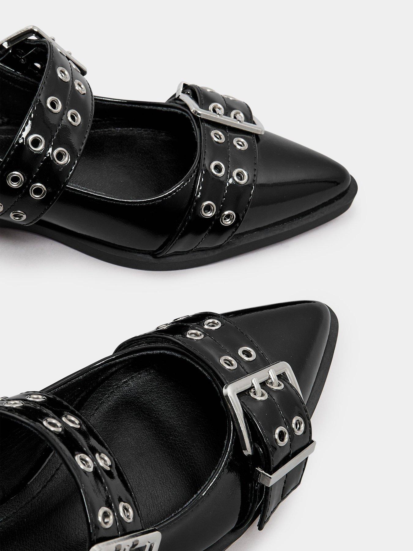  image of yours-wide-fit-flat-pointed-buckle-pump