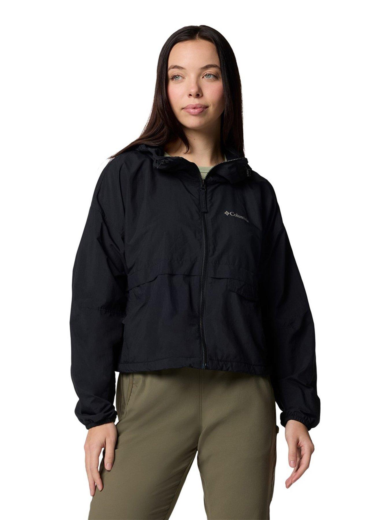 undefined Womens Spire Valley Cropped Windbreaker - Black