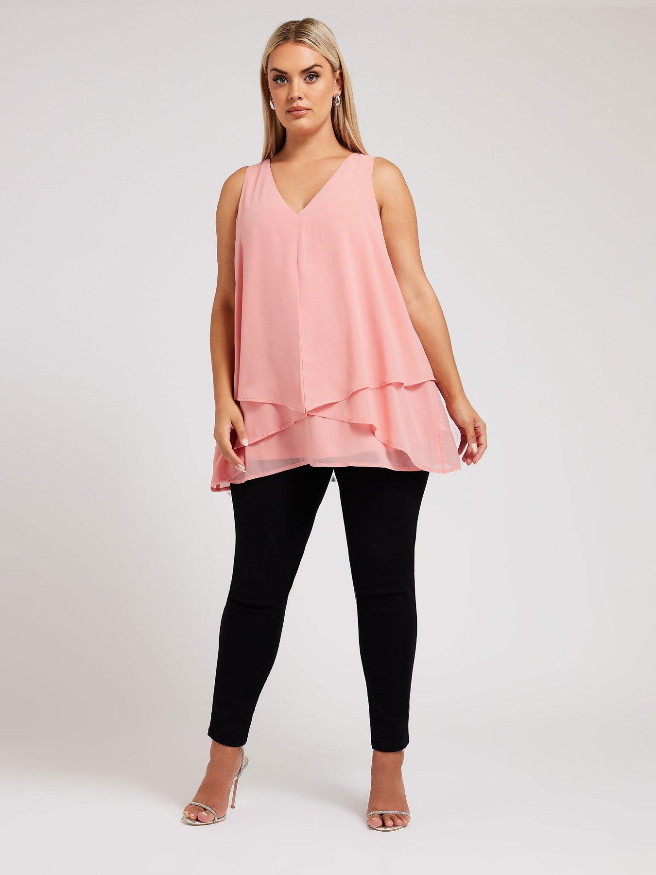  image of yours-curve-layered-top-pink