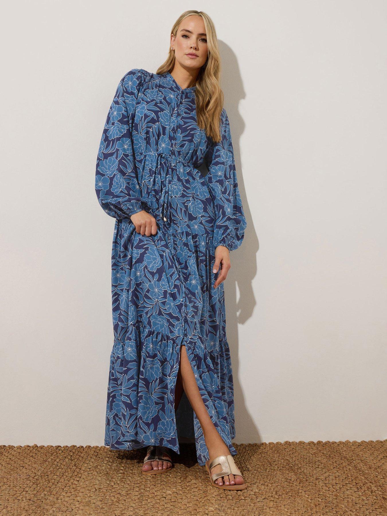  image of long-tall-sally-tall-floral-long-sleeve-belted-dress