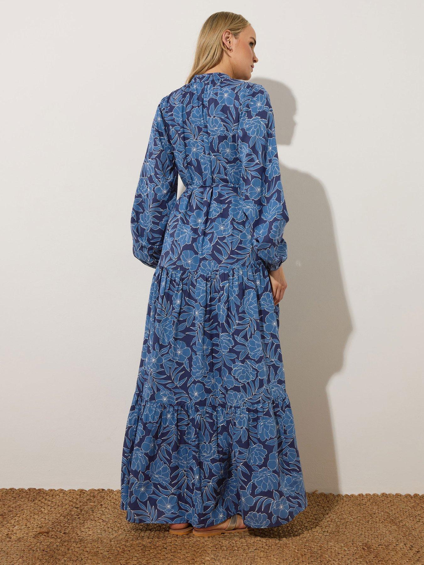  image of long-tall-sally-tall-floral-long-sleeve-belted-dress