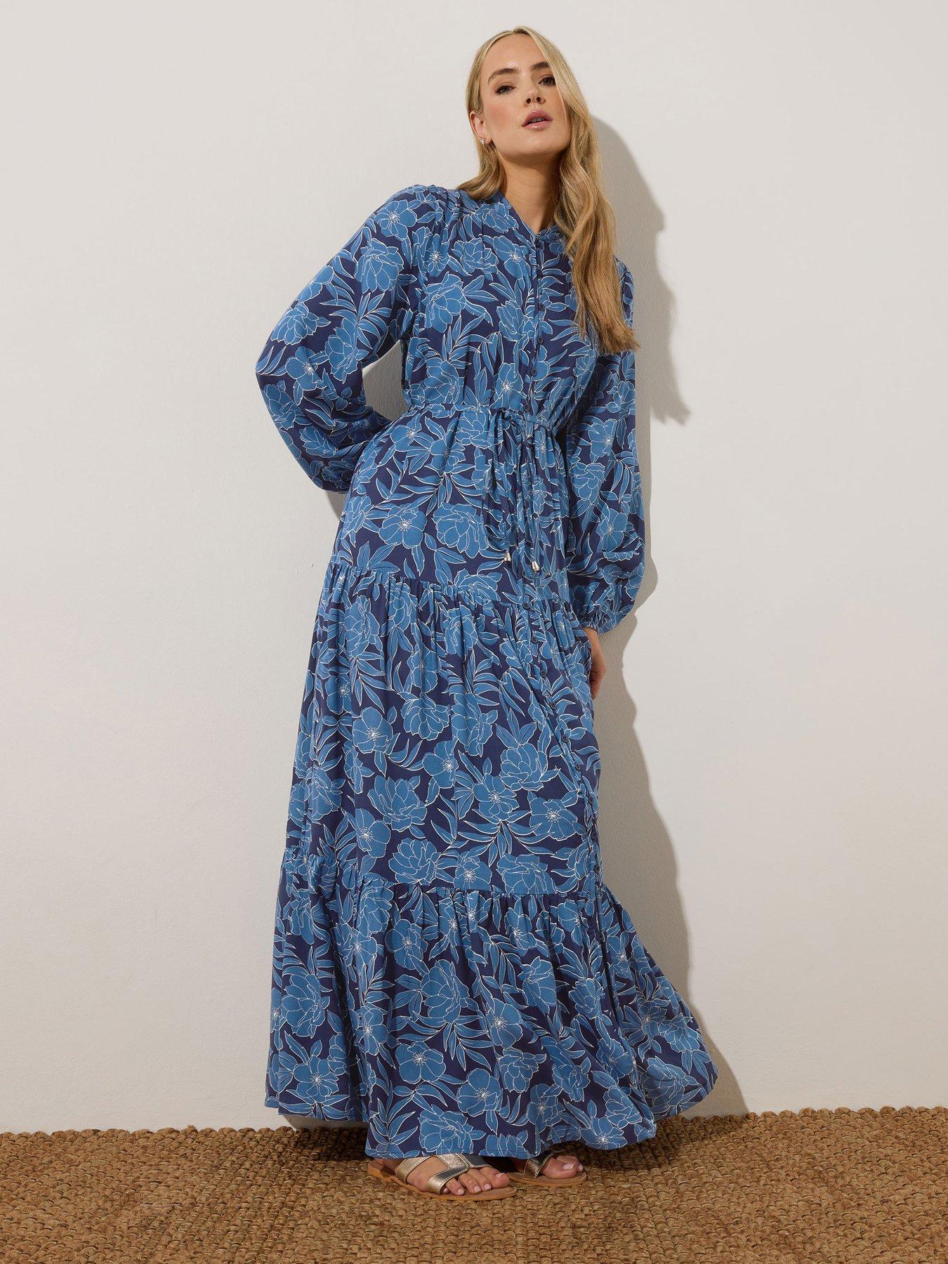 image of long-tall-sally-tall-floral-long-sleeve-belted-dress