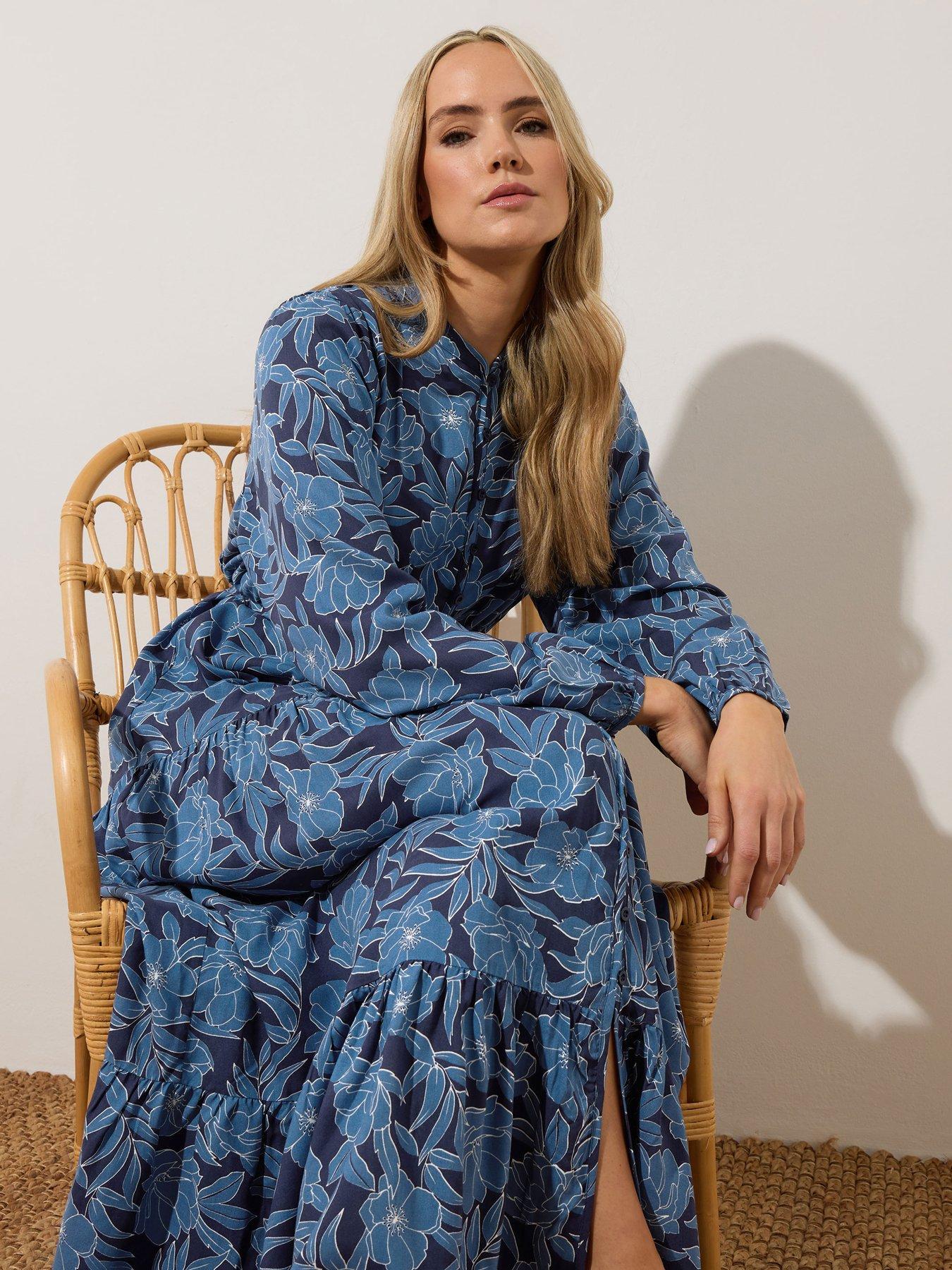  image of long-tall-sally-tall-floral-long-sleeve-belted-dress