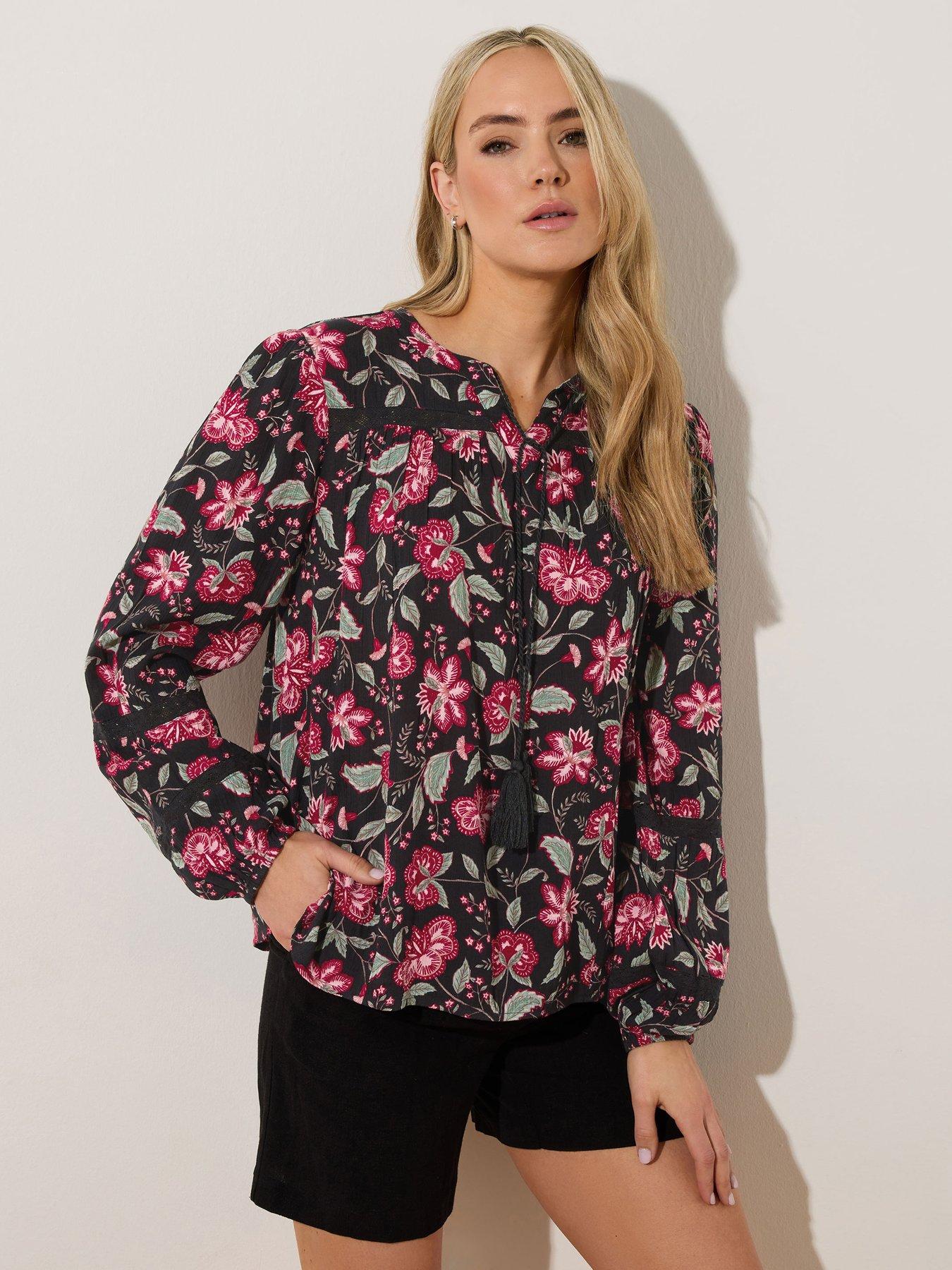 undefined Tall Floral Lace Insert Top