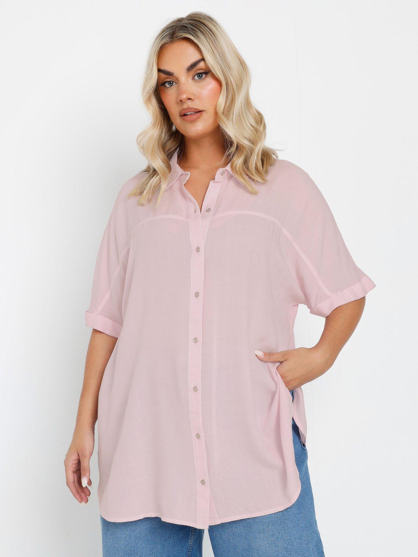 yours-curve-short-sleeve-chambray-shirt