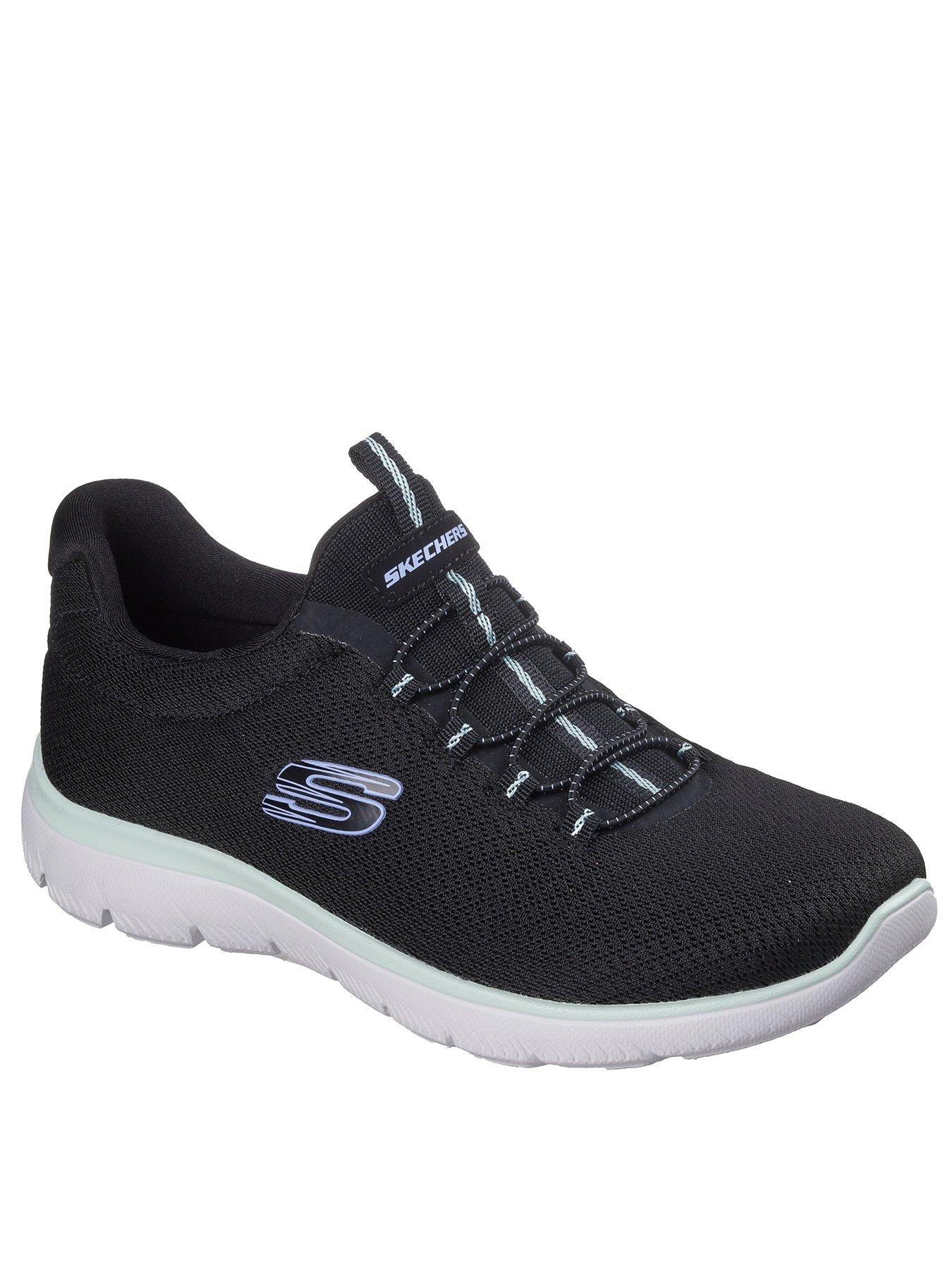 Image 2 of 5 of Skechers Summits Summer Blush Slip-on Trainer - Black