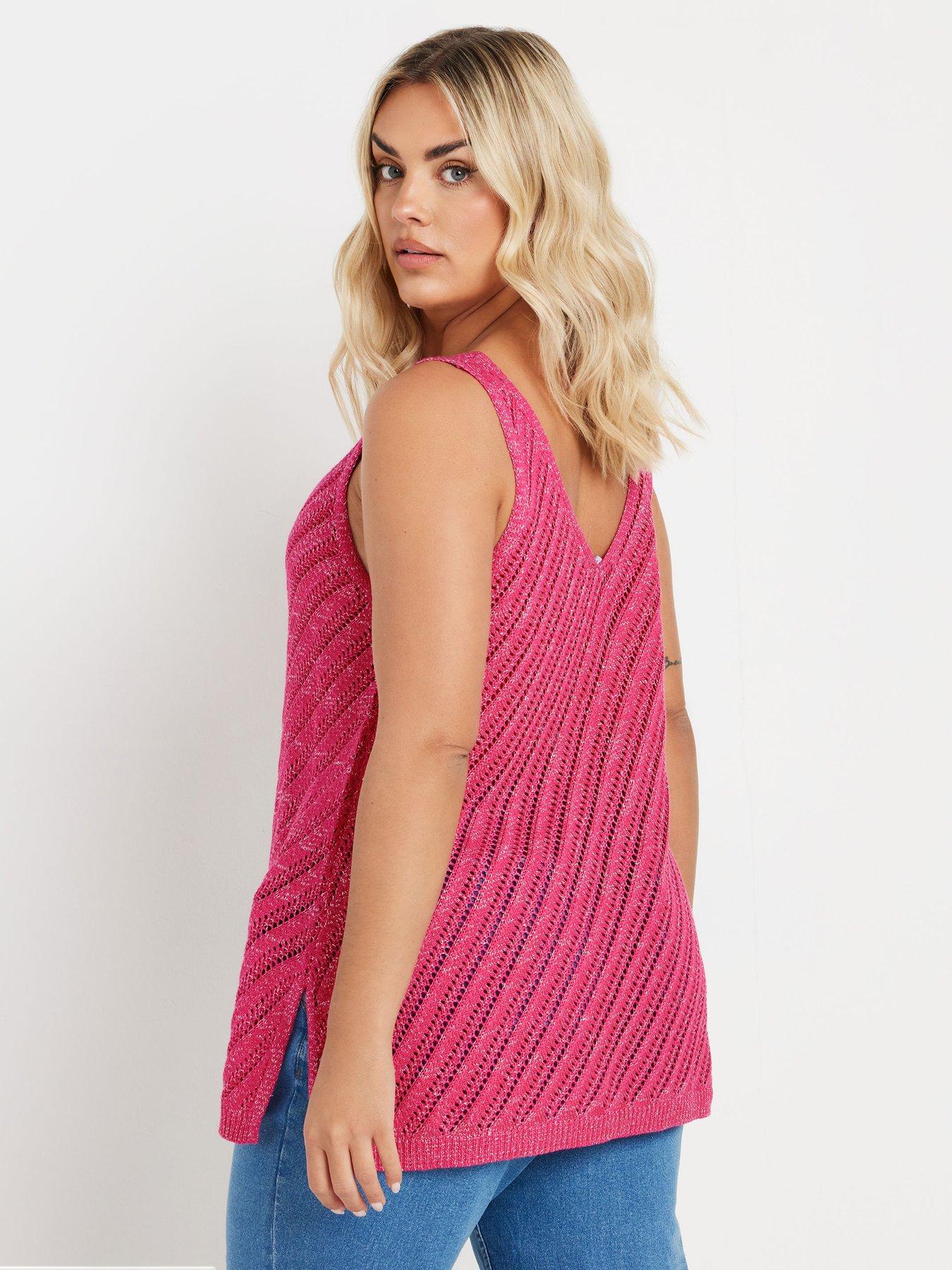  image of yours-curve-metallic-pointelle-vest