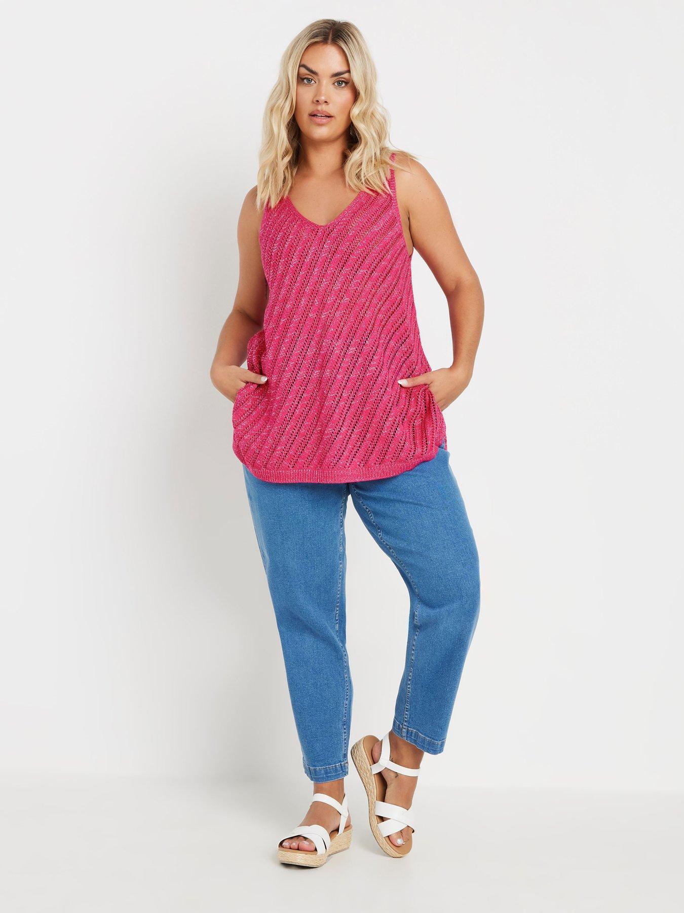 image of yours-curve-metallic-pointelle-vest