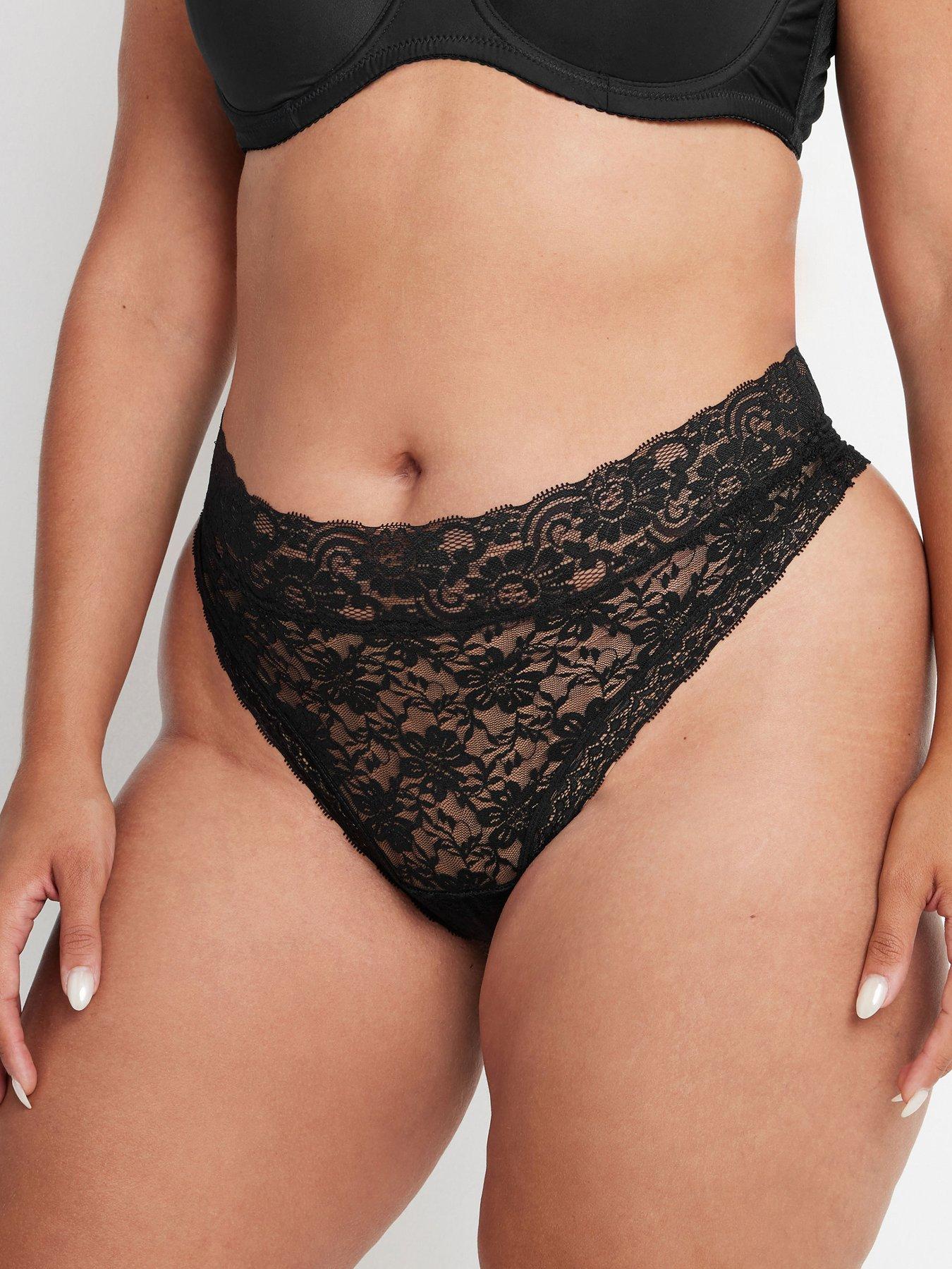 Image 3 of 4 of Yours Curve 3 Pack Lace Thong
