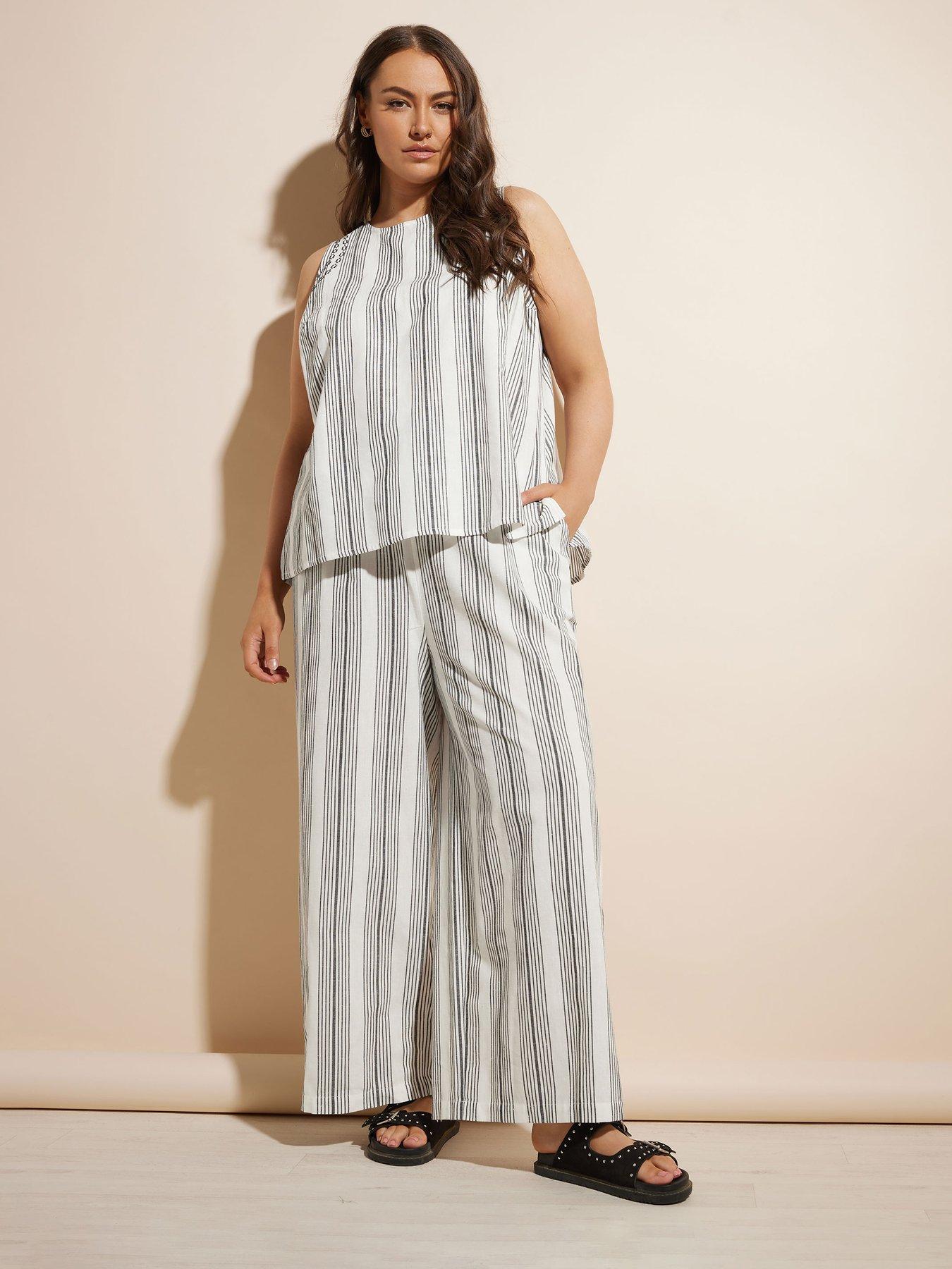  image of yours-curve-stripe-linen-embroidered-vest
